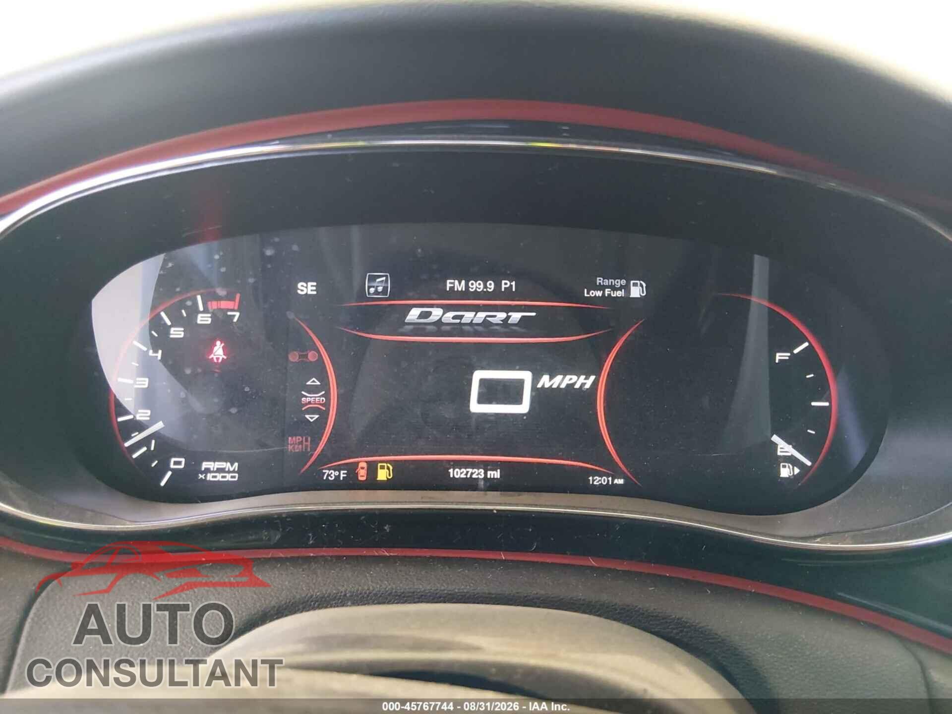 DODGE DART 2015 - 1C3CDFEB5FD141795