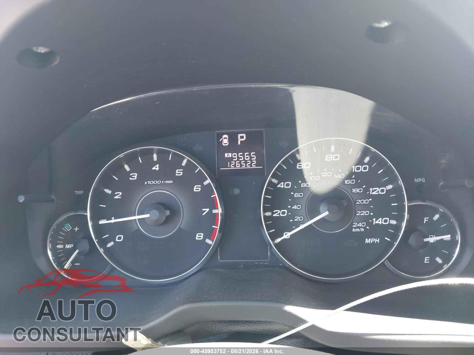 SUBARU OUTBACK 2012 - 4S4BRBBC7C3207159