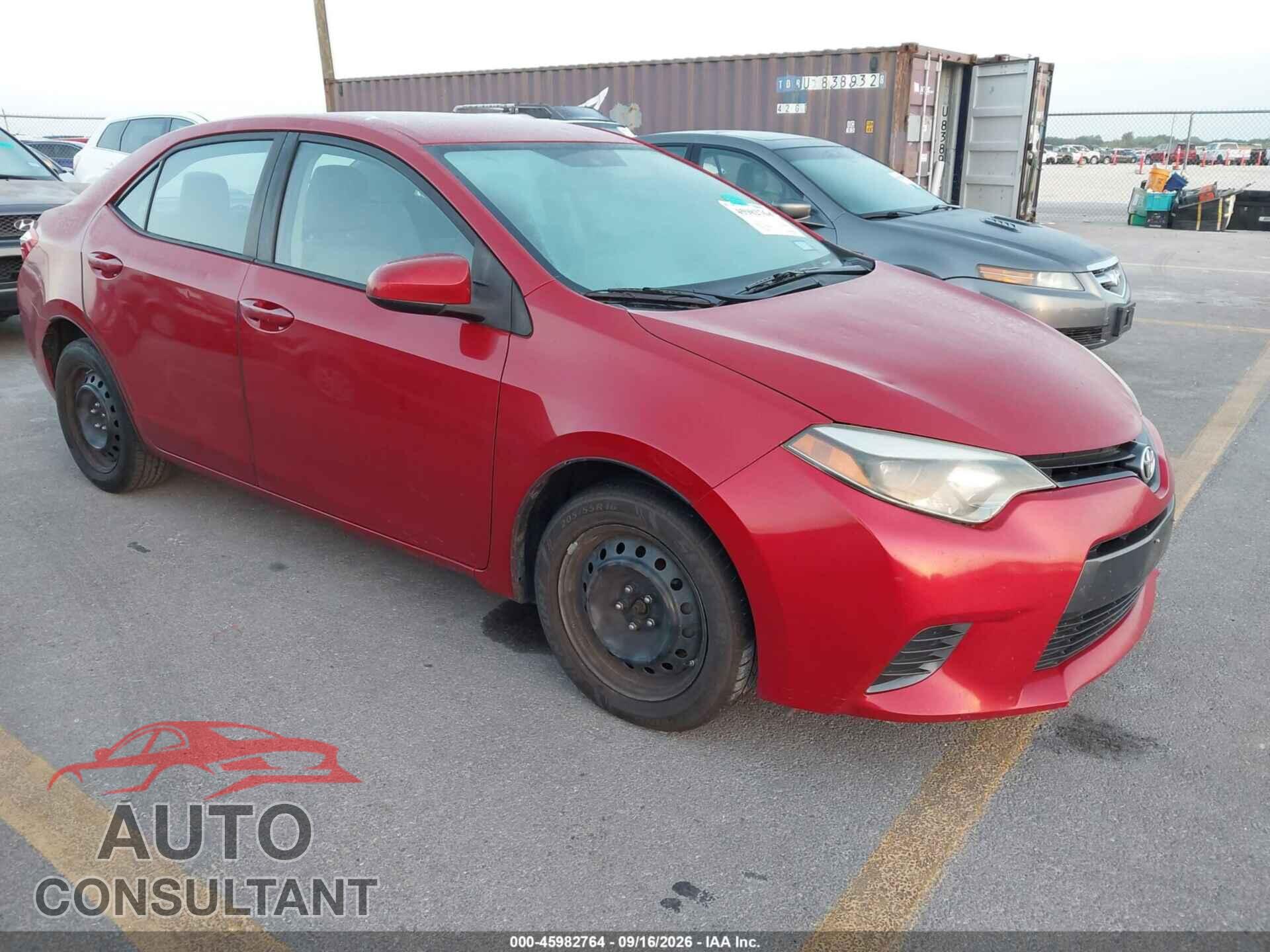TOYOTA COROLLA 2015 - 5YFBURHE2FP307069