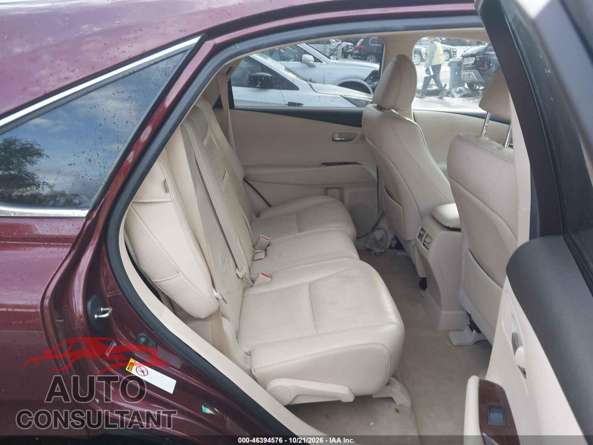 LEXUS RX 450H 2013 - JTJBC1BAXD2060502