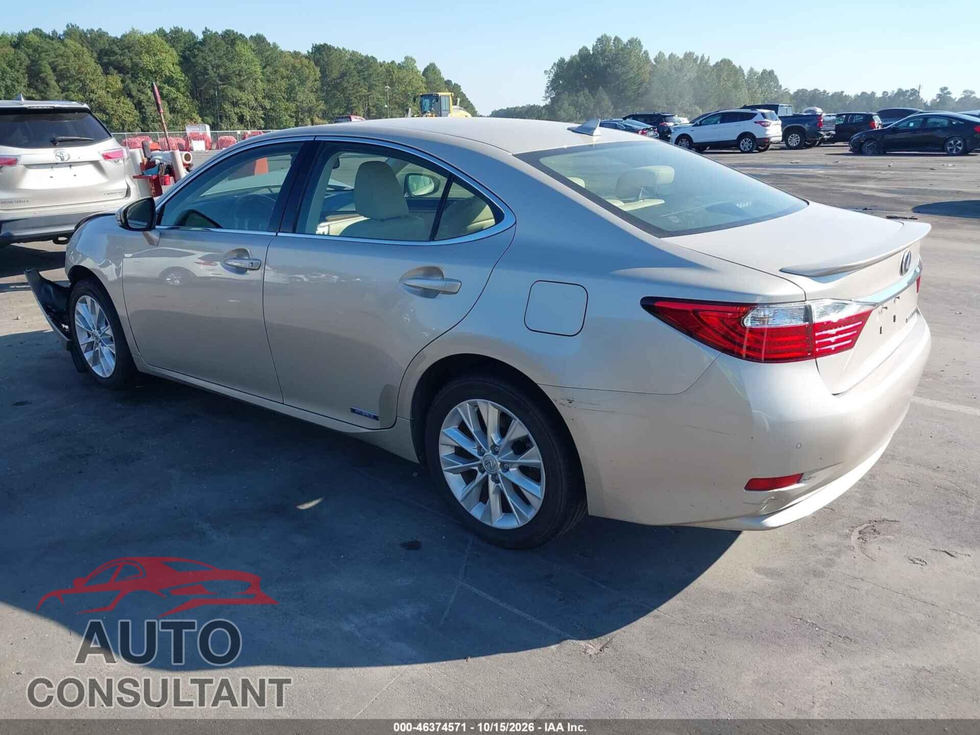 LEXUS ES 300H 2013 - JTHBW1GG9D2019929