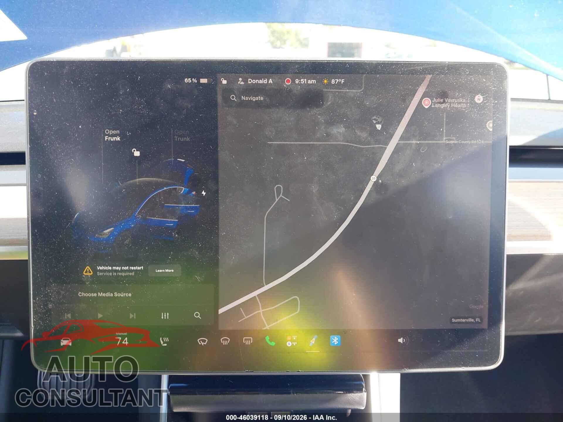 TESLA MODEL 3 2019 - 5YJ3E1EA9KF309265