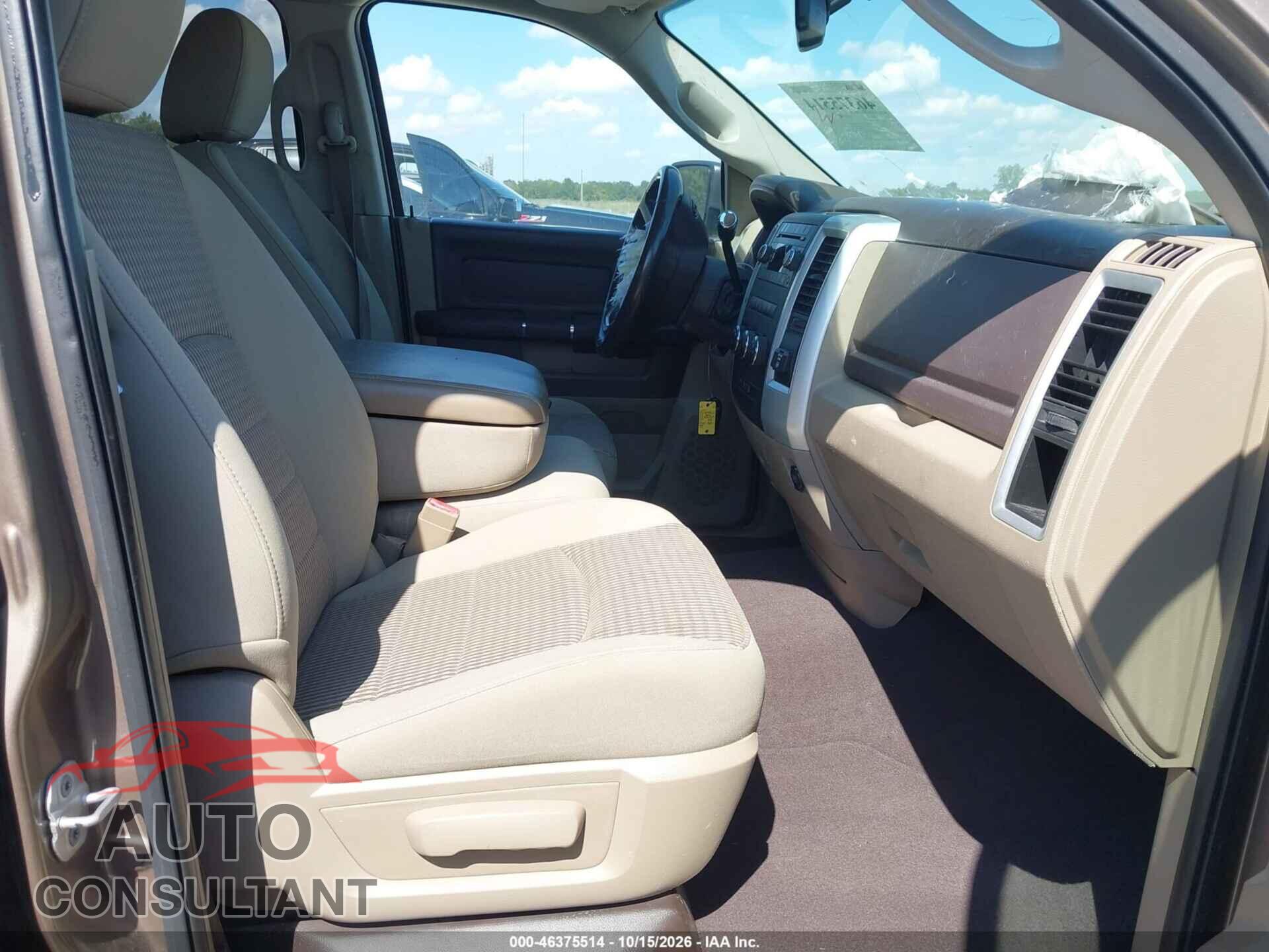 DODGE RAM 1500 2010 - 1D7RB1GP3AS214034