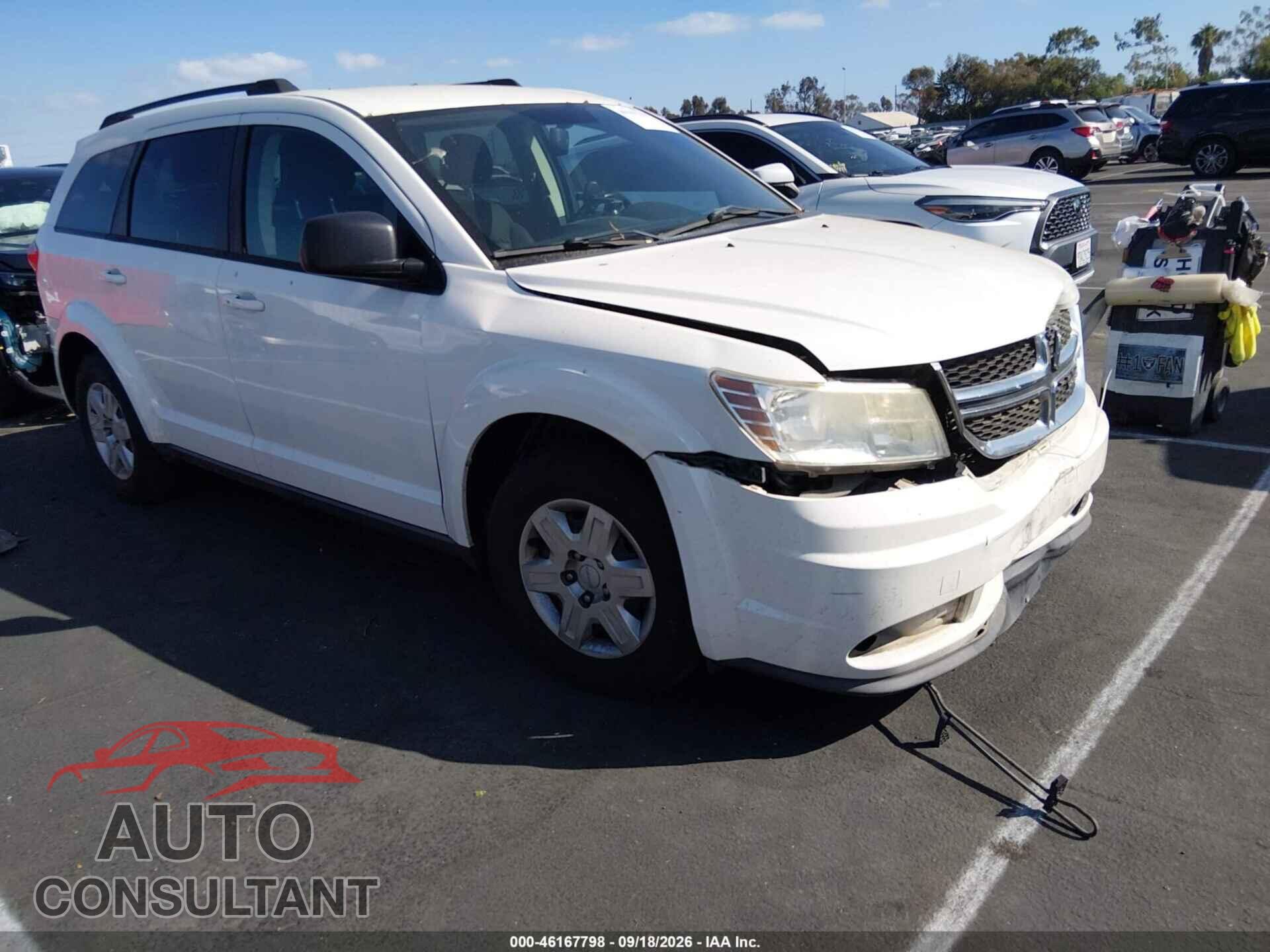 DODGE JOURNEY 2012 - 3C4PDCAB7CT311078