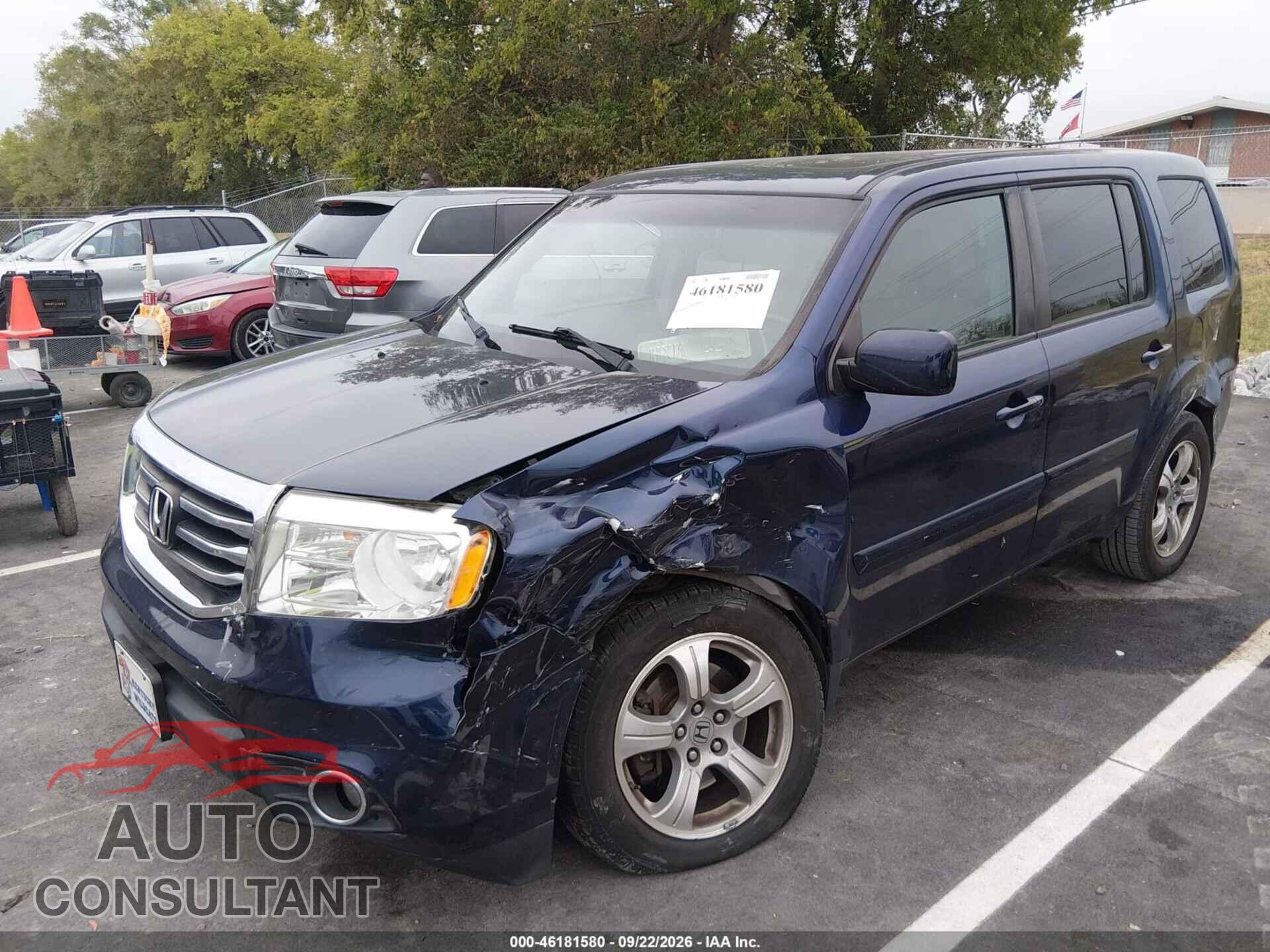 HONDA PILOT 2013 - 5FNYF4H65DB012122