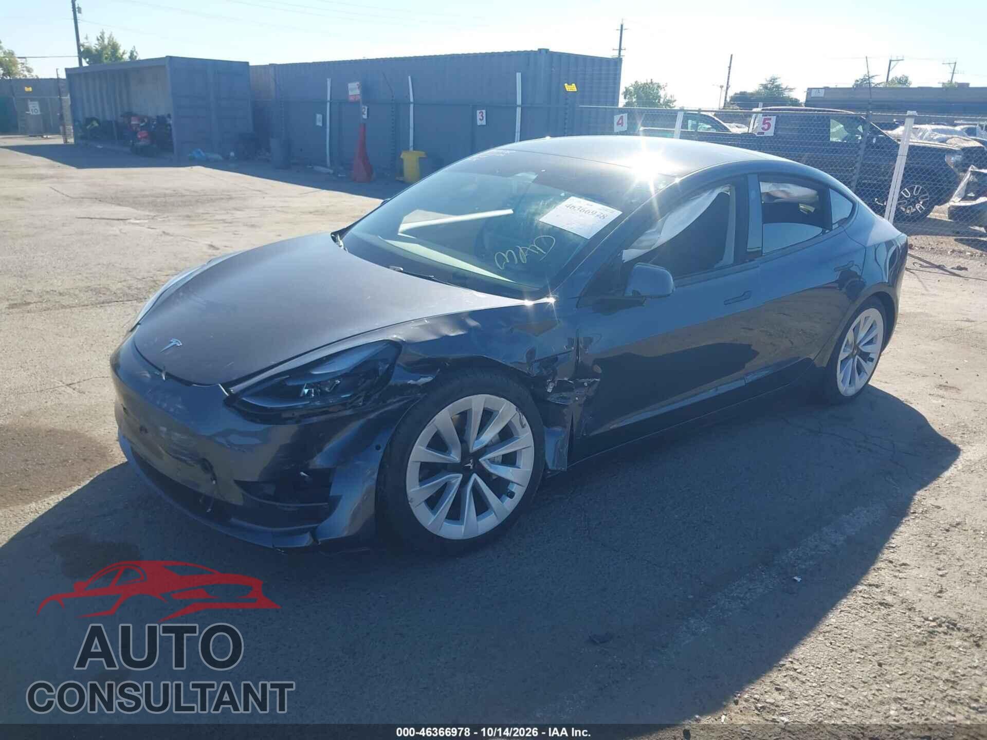 TESLA MODEL 3 2022 - 5YJ3E1EA4NF361083