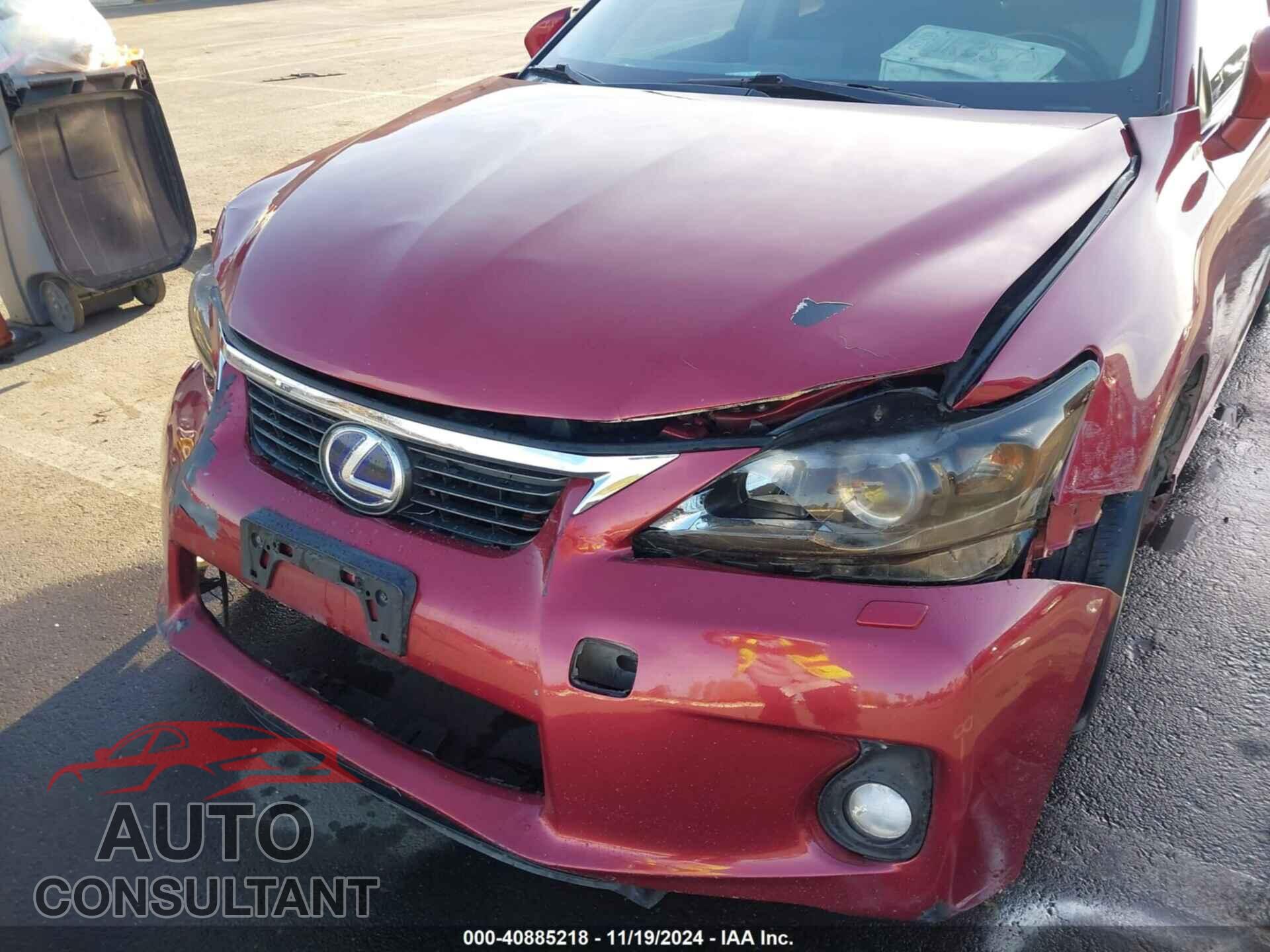 LEXUS CT 200H 2011 - JTHKD5BH2B2037702