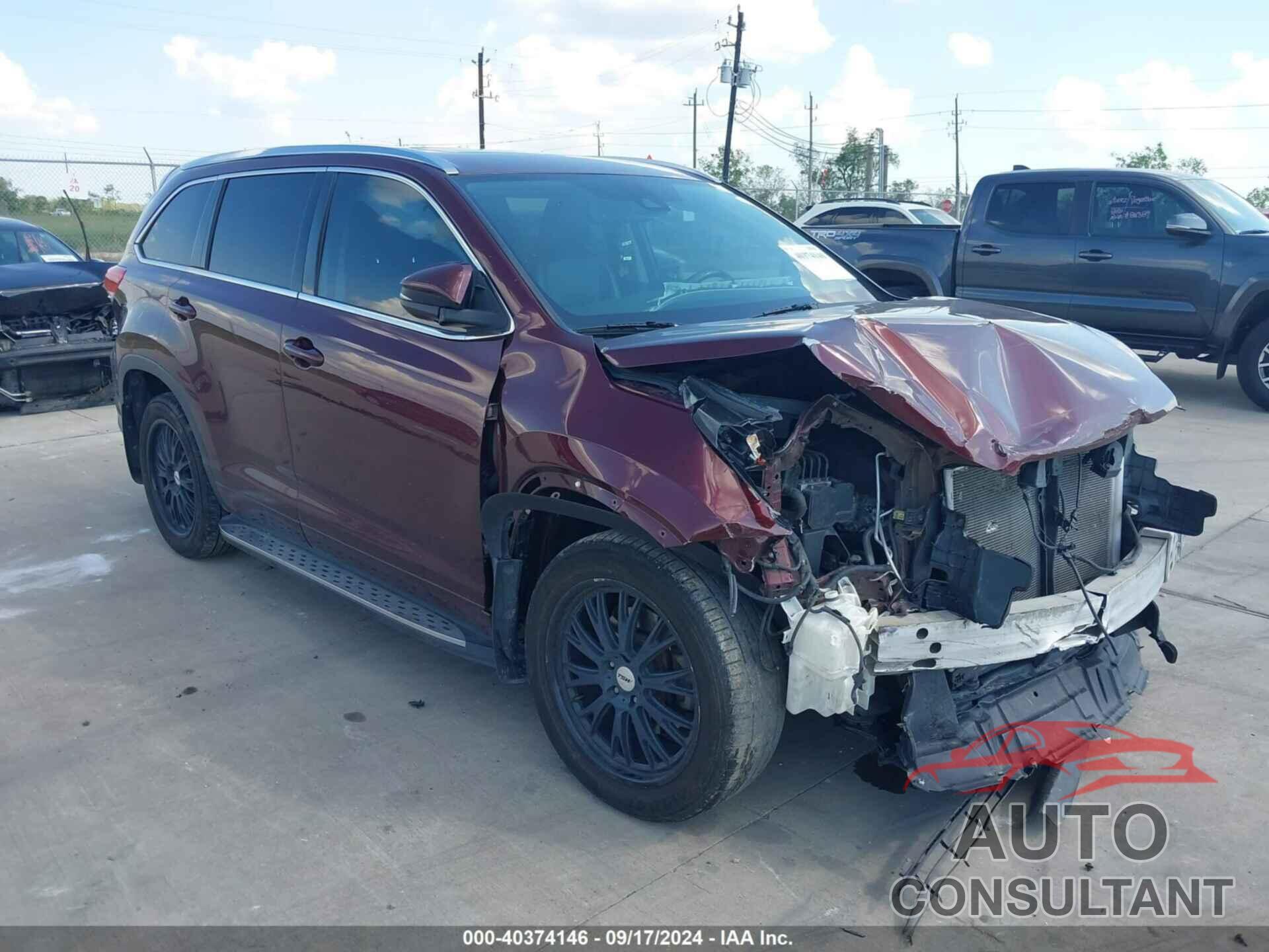 TOYOTA HIGHLANDER 2017 - 5TDYZRFH2HS207699