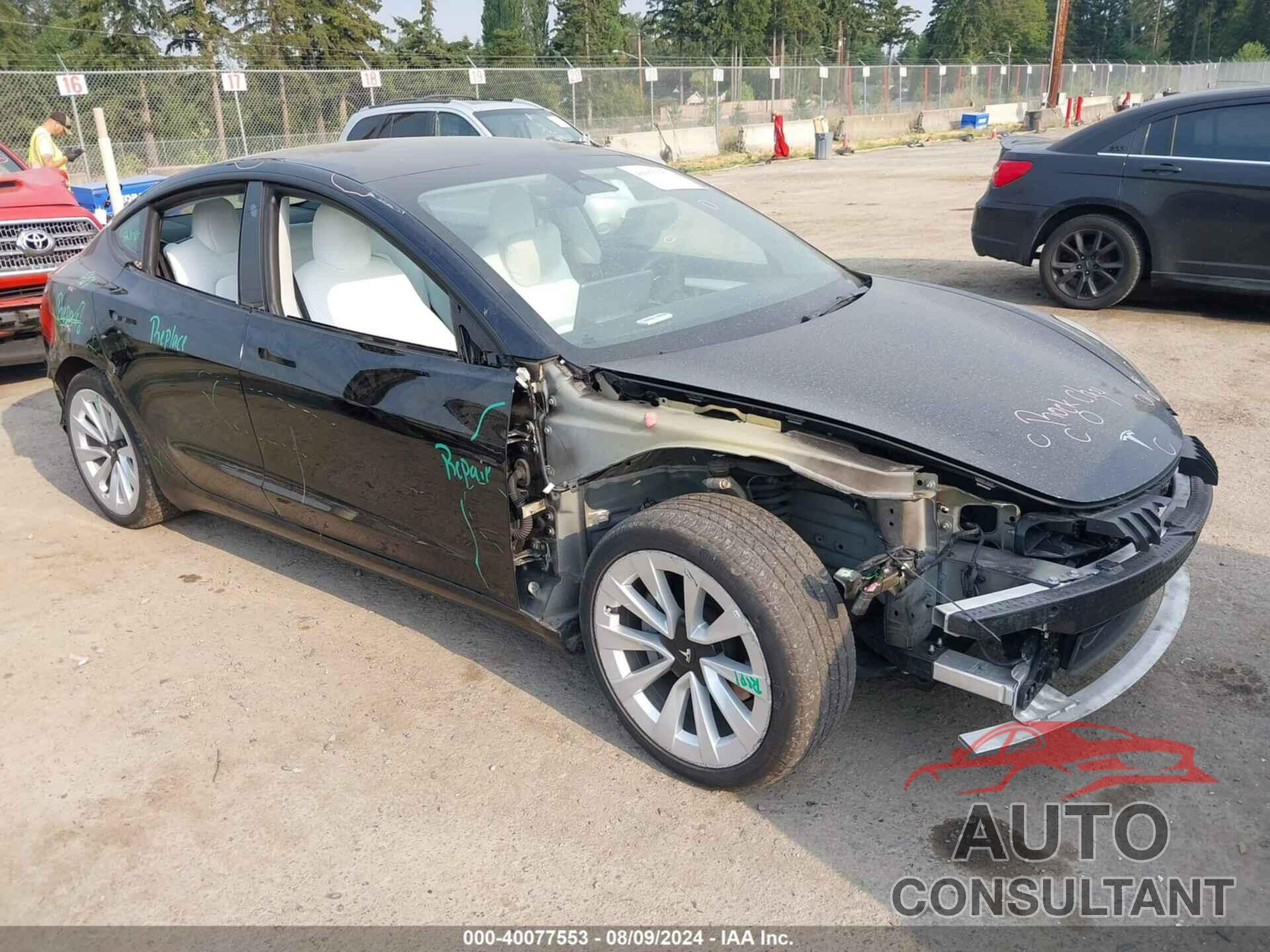 TESLA MODEL 3 2022 - 5YJ3E1EB1NF204197