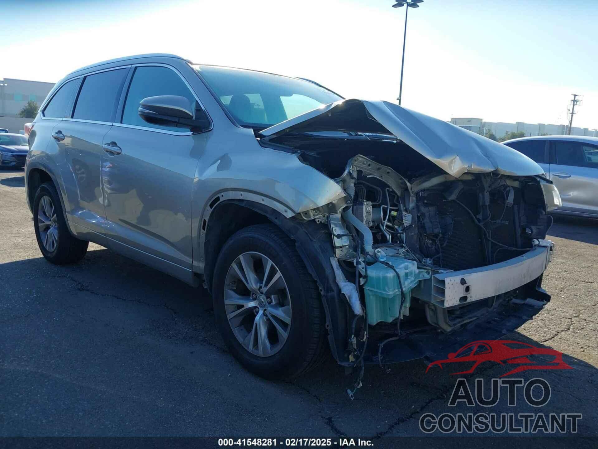 TOYOTA HIGHLANDER 2014 - 5TDKKRFHXES024685