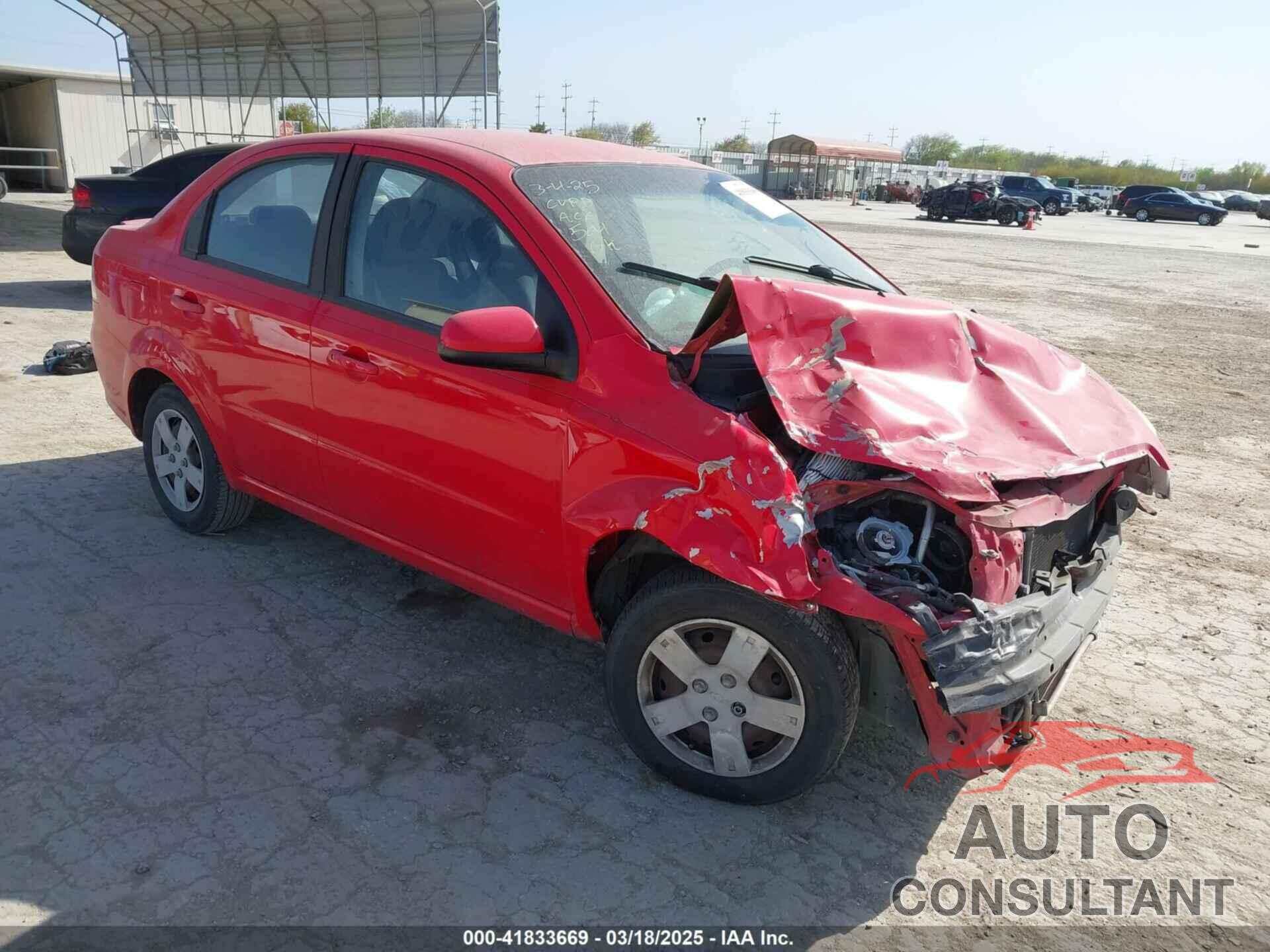 CHEVROLET AVEO 2010 - KL1TD5DEXAB114895