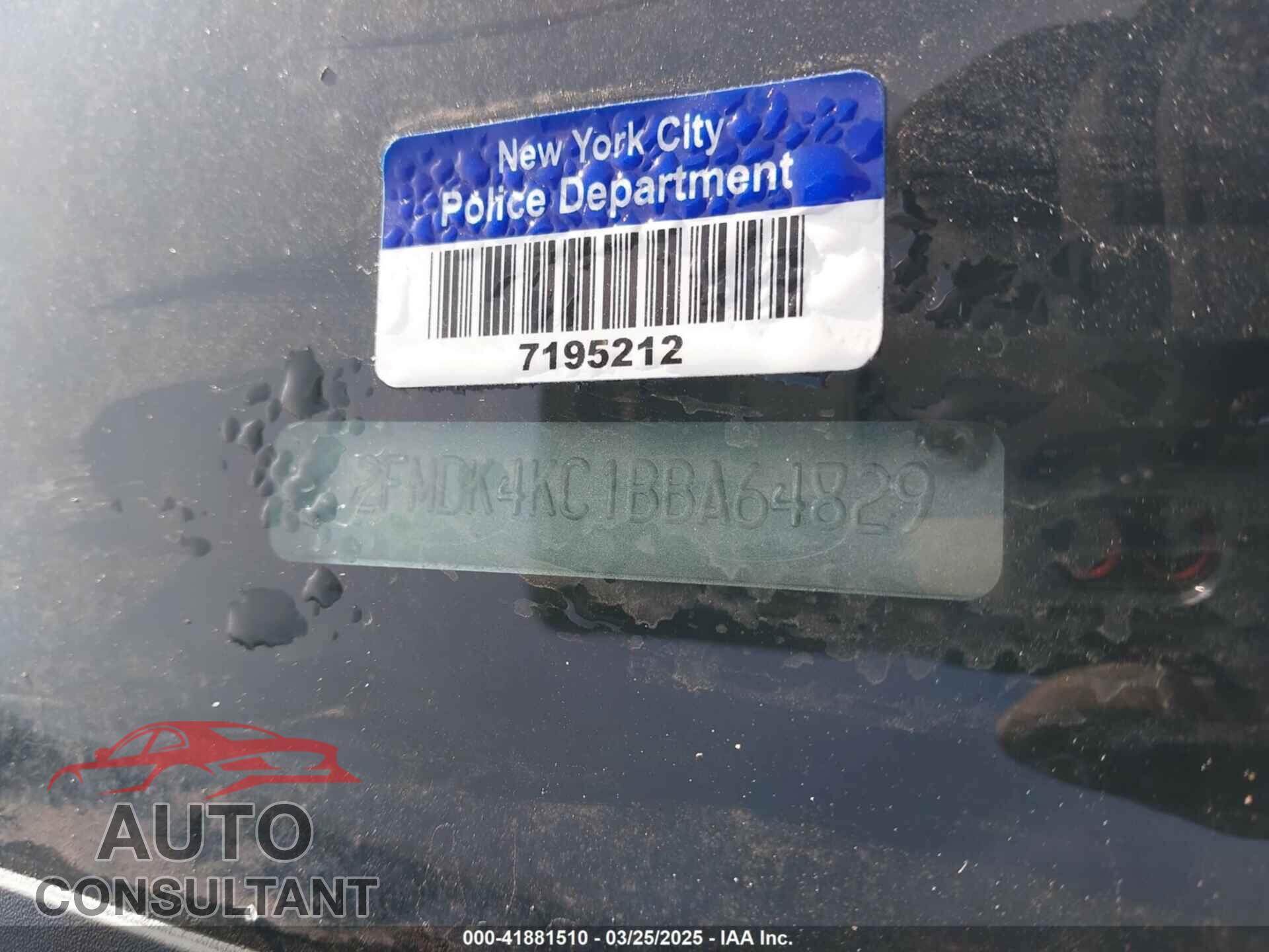 FORD EDGE 2011 - 2FMDK4KC1BBA64829