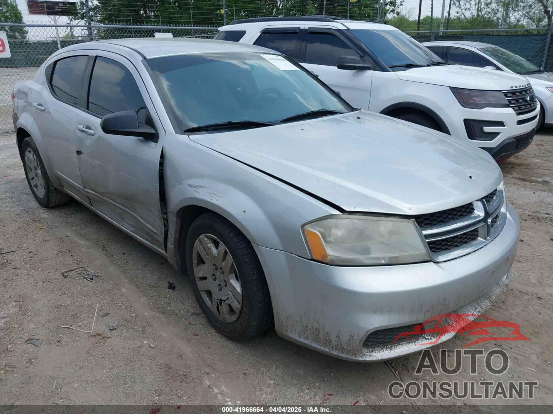 DODGE AVENGER 2012 - 1C3CDZABOCN167914
