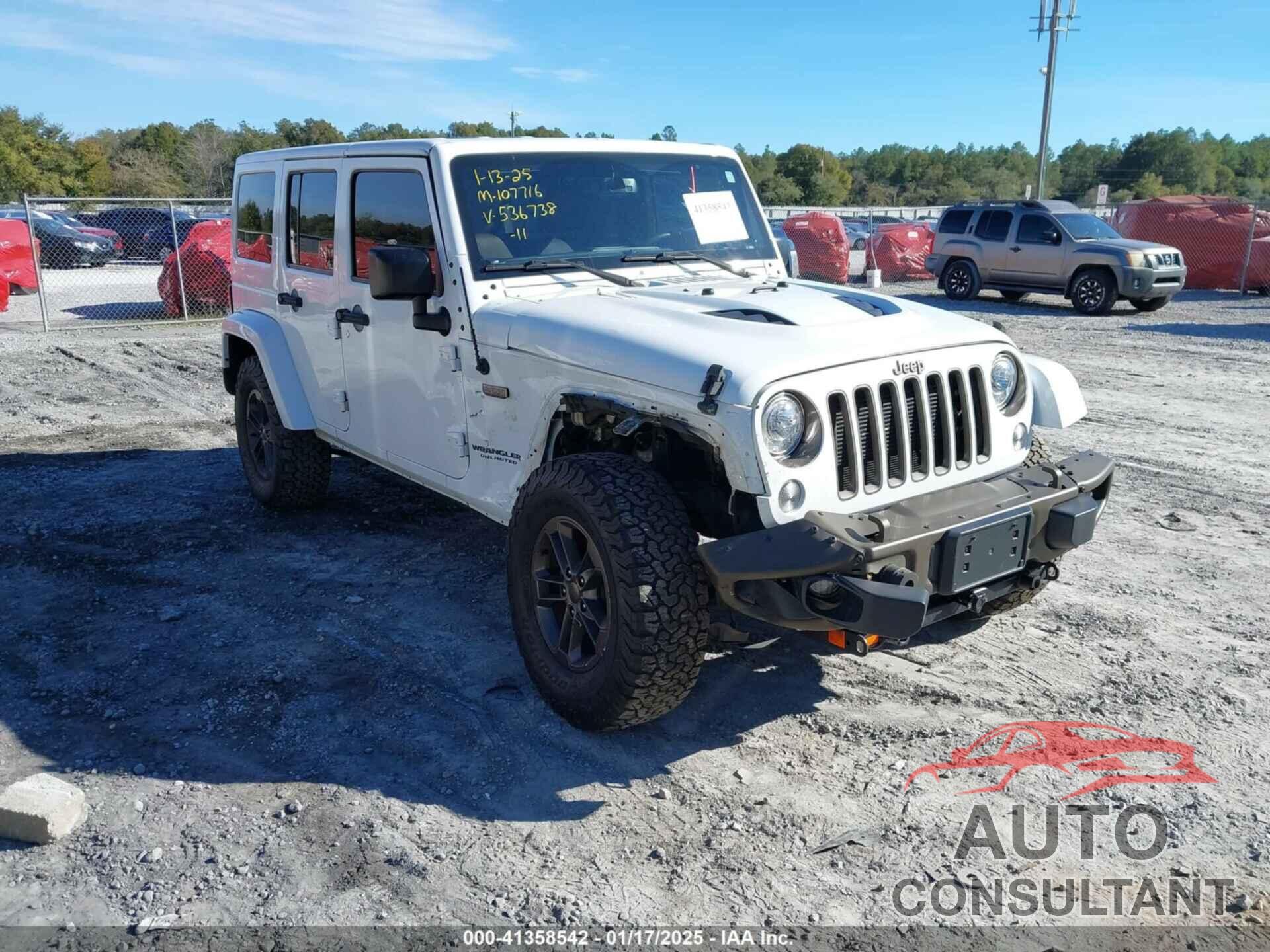 JEEP WRANGLER UNLIMITED 2017 - 1C4BJWEG1HL536738