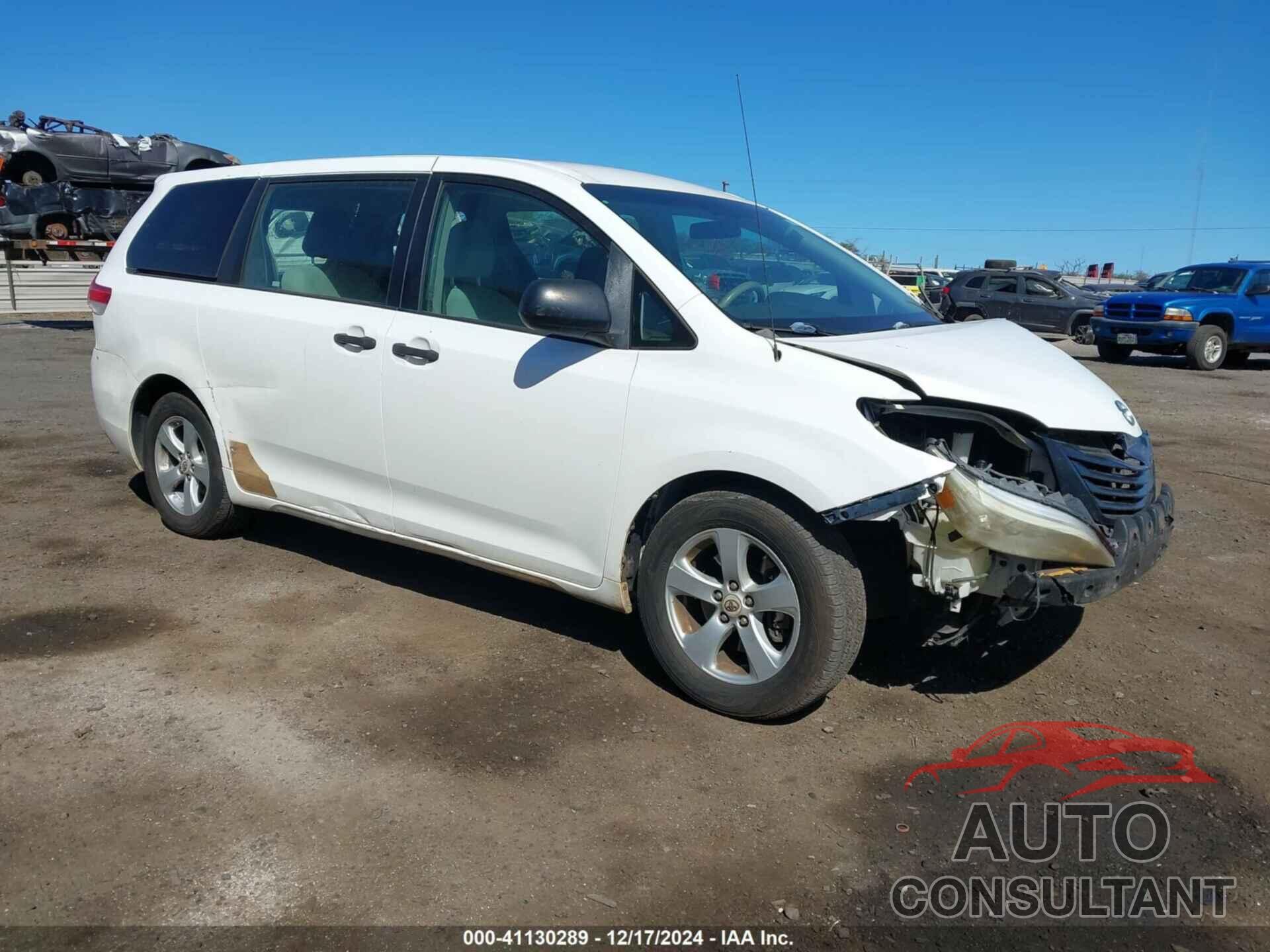 TOYOTA SIENNA 2012 - 5TDZK3DC7CS203993