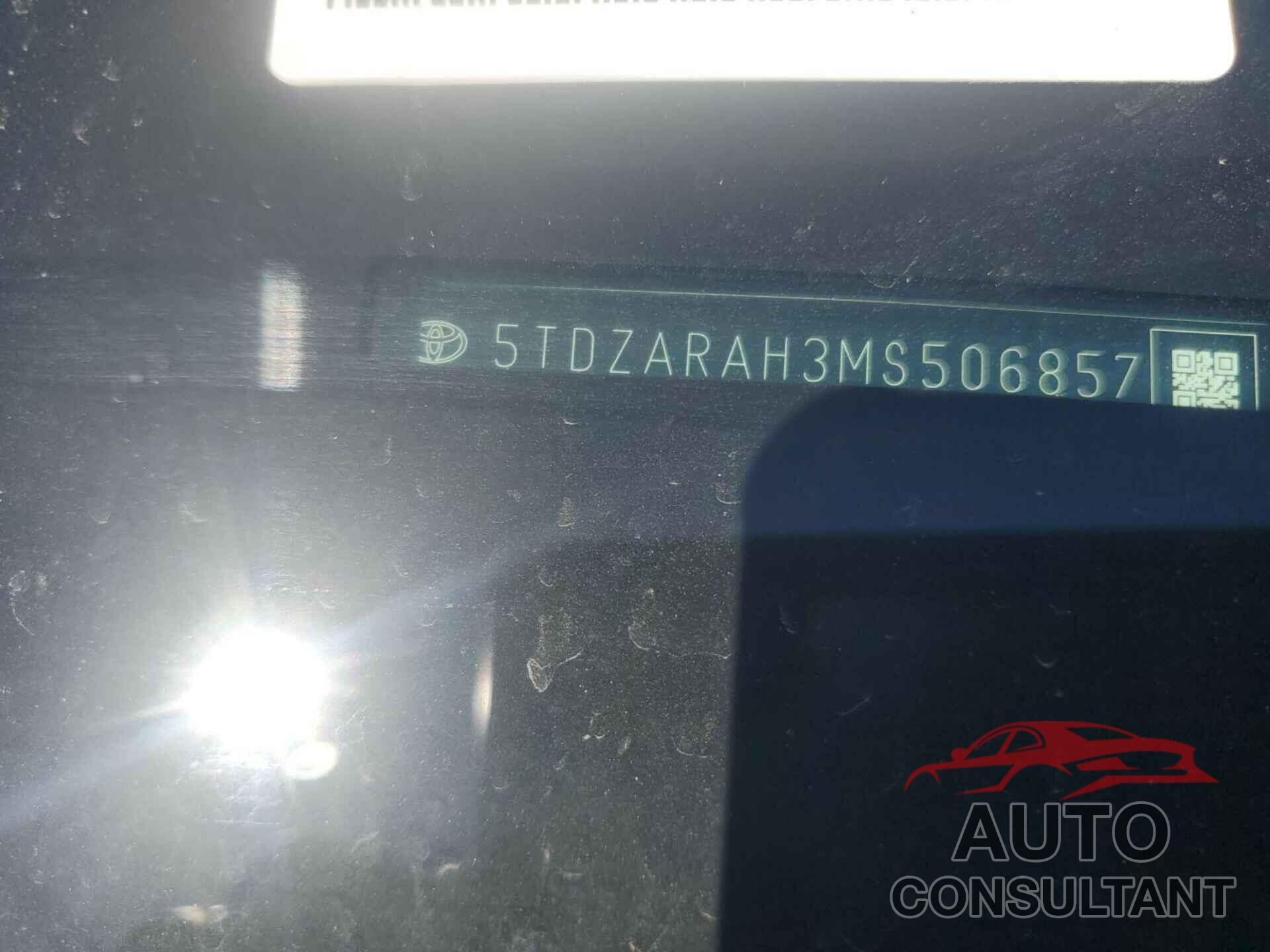 TOYOTA HIGHLANDER 2021 - 5TDZARAH3MS506857
