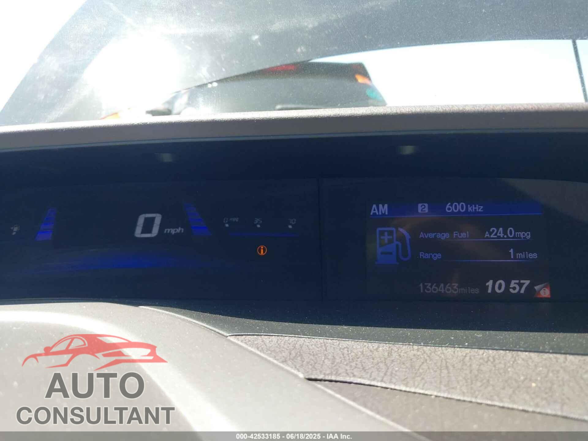 HONDA CIVIC 2012 - 19XFB2F54CE012652
