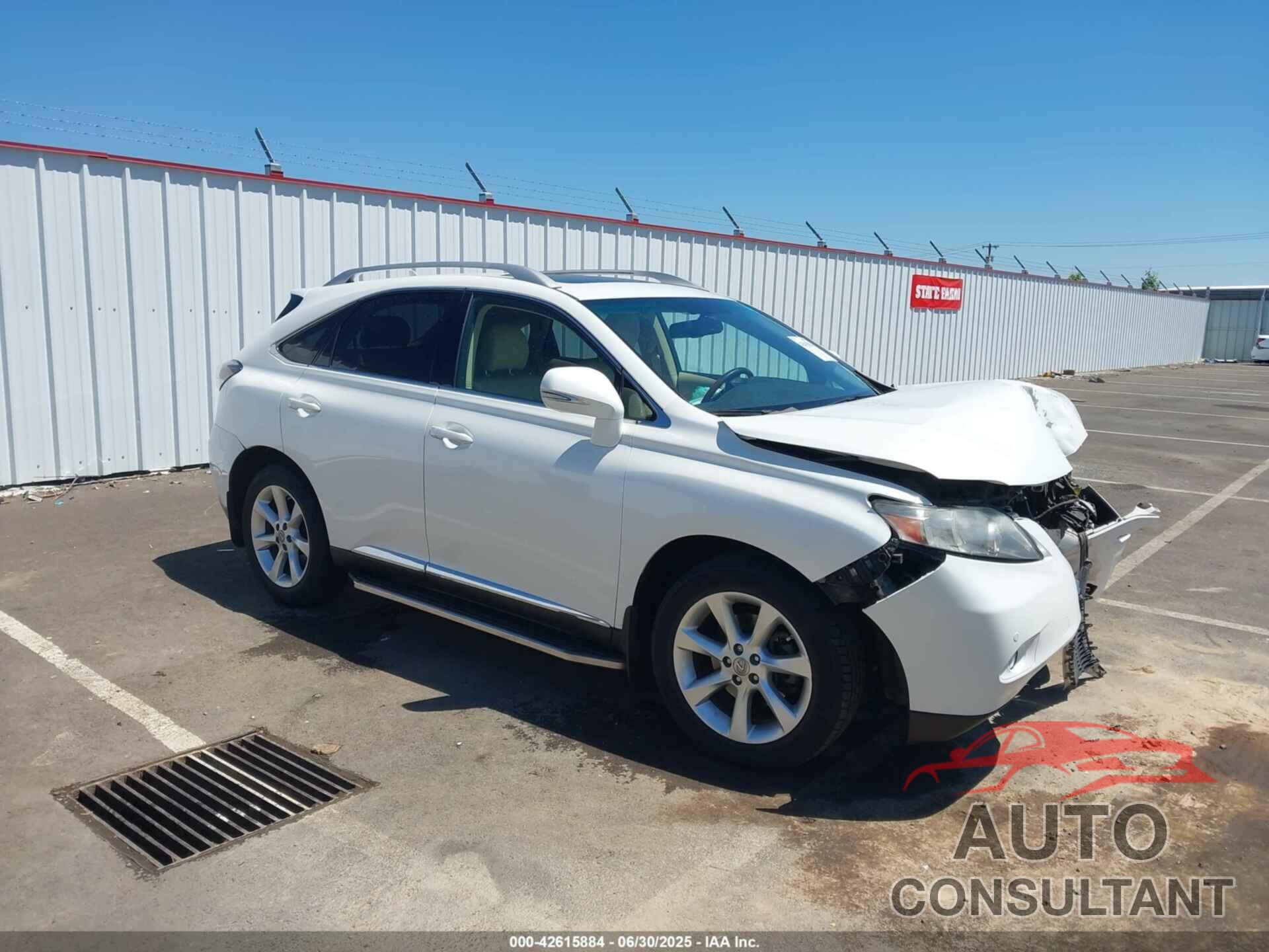 LEXUS RX 350 2012 - JTJBK1BA8C2021490