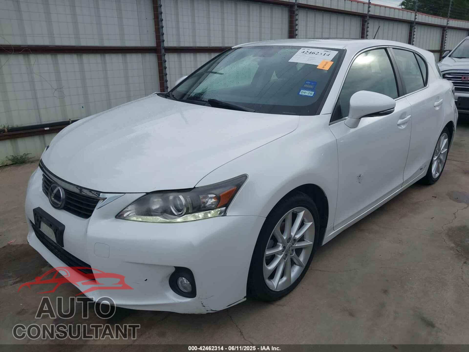 LEXUS CT 200H 2012 - JTHKD5BH9C2094593