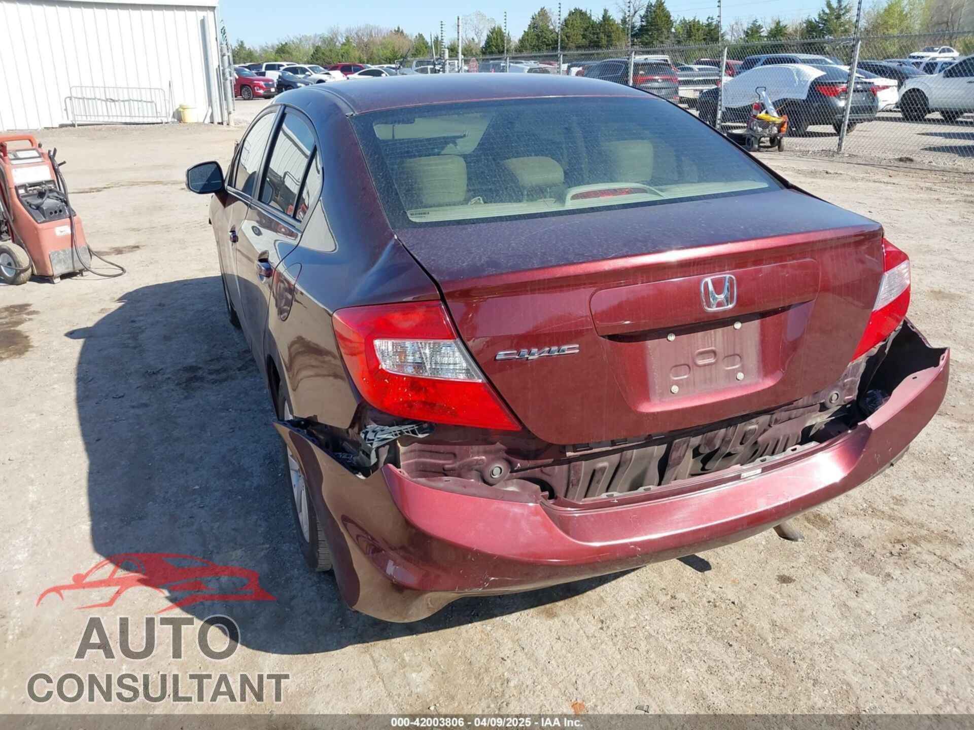 HONDA CIVIC 2012 - 19XFB2F9XCE044850
