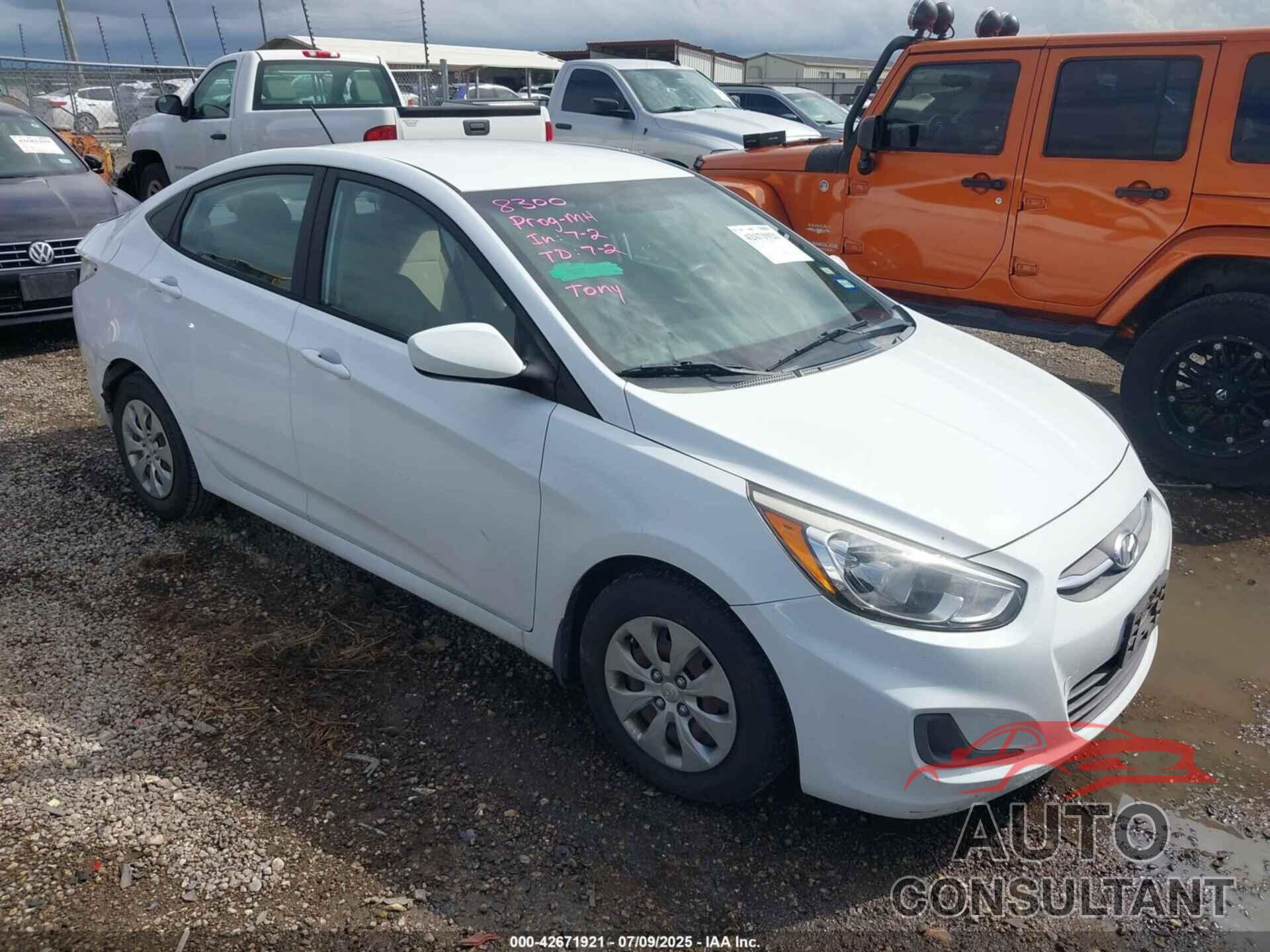 HYUNDAI ACCENT 2017 - KMHCT4AE8HU288212