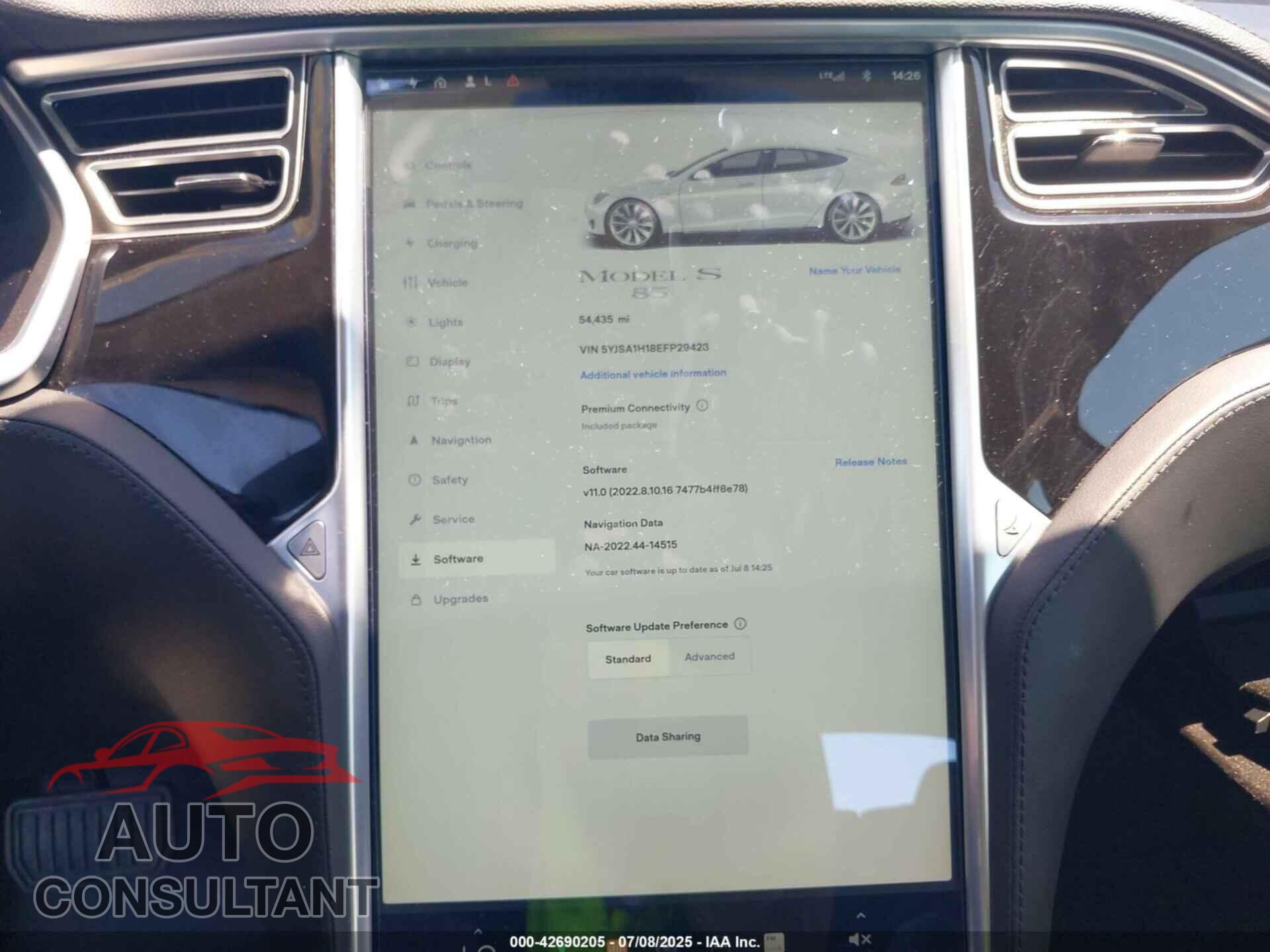 TESLA MODEL S 2014 - 5YJSA1H18EFP29428