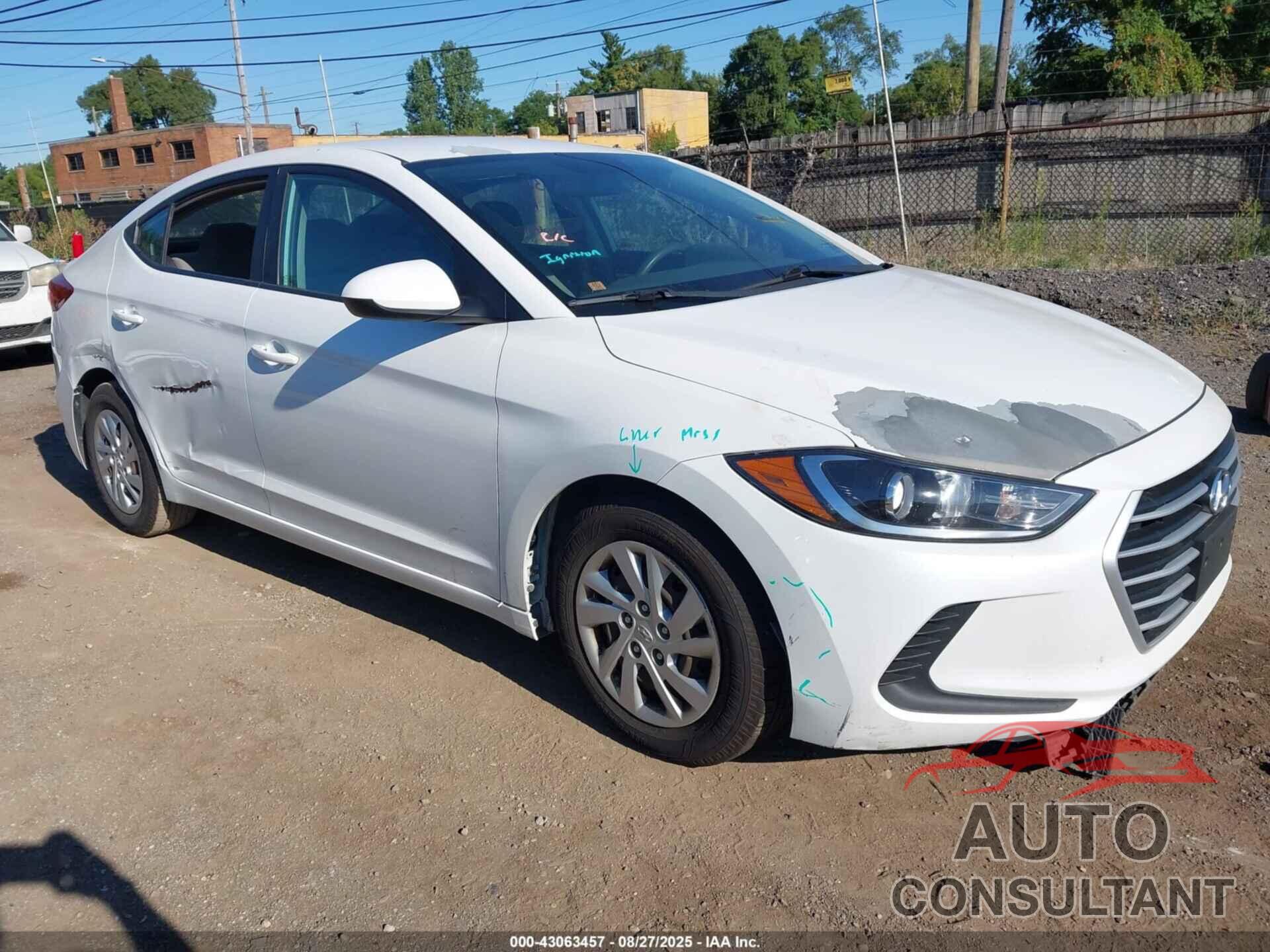 HYUNDAI ELANTRA 2017 - 5NPD74LF9HH120513
