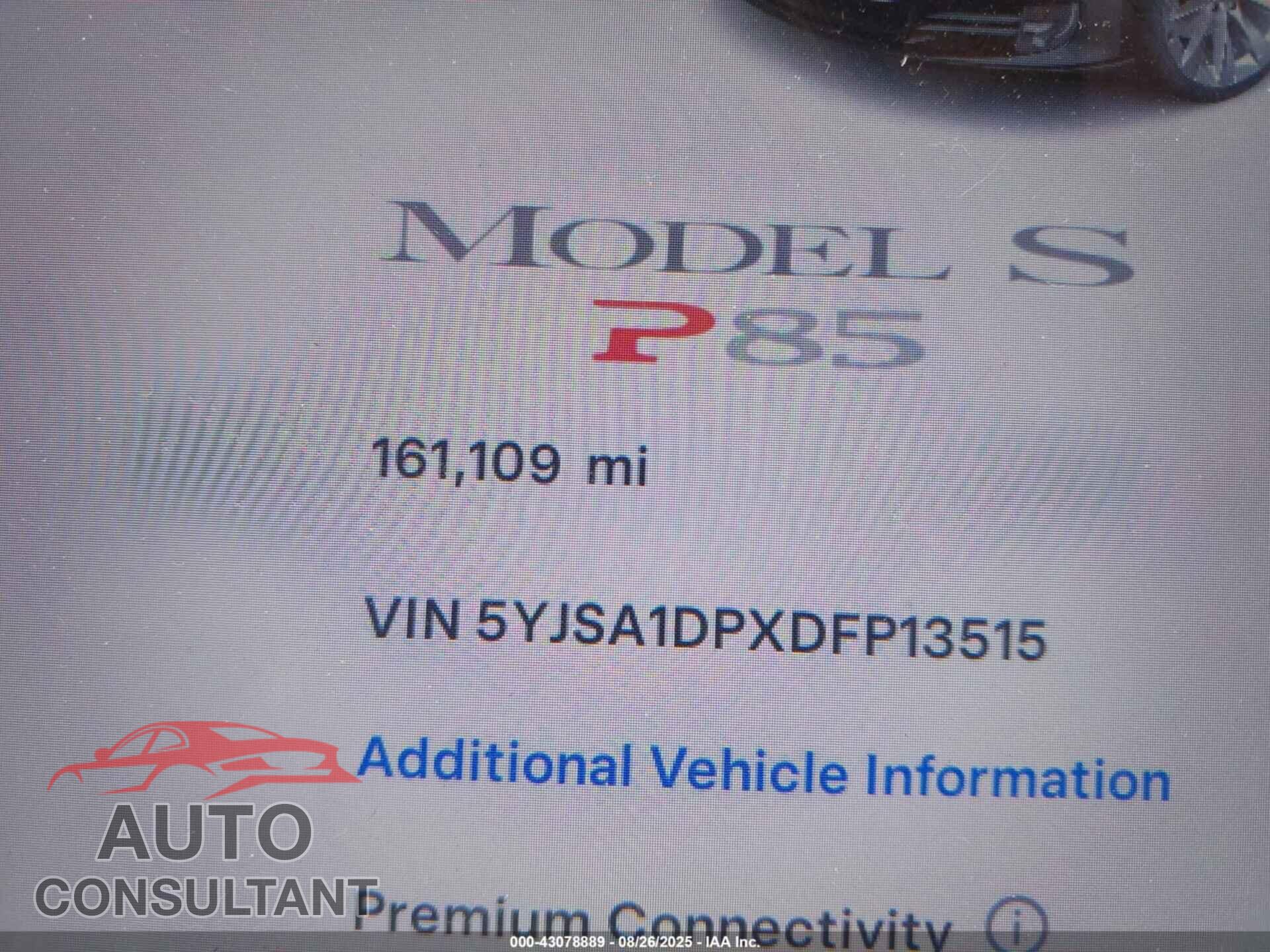TESLA MODEL S 2013 - 5YJSA1DPXDFP13515