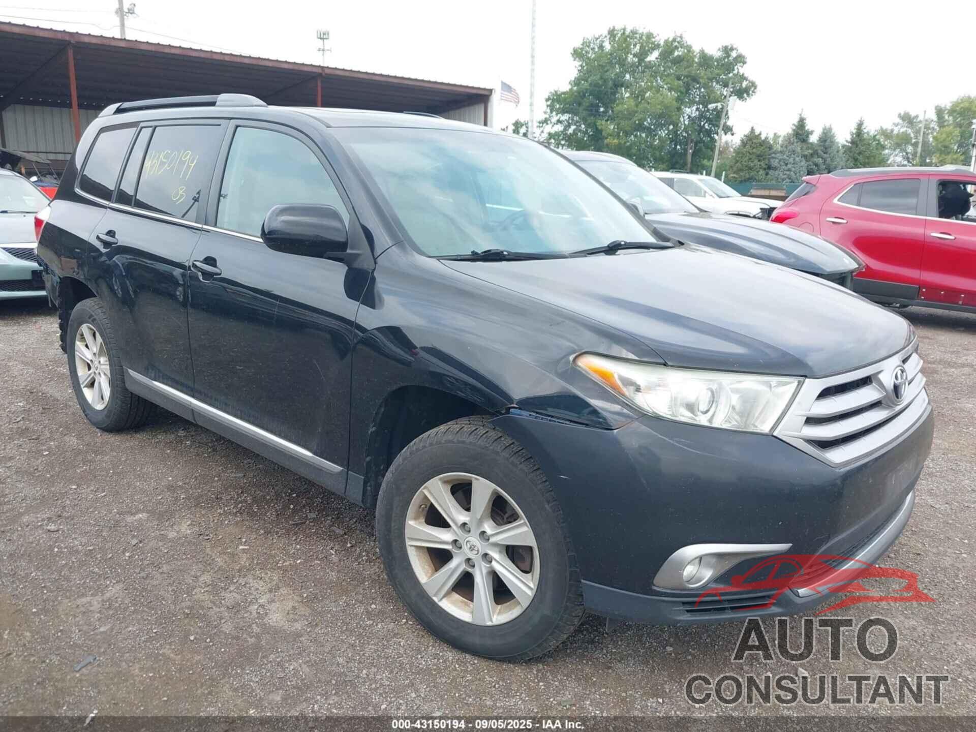 TOYOTA HIGHLANDER 2012 - 5TDBK3EH6CS145452