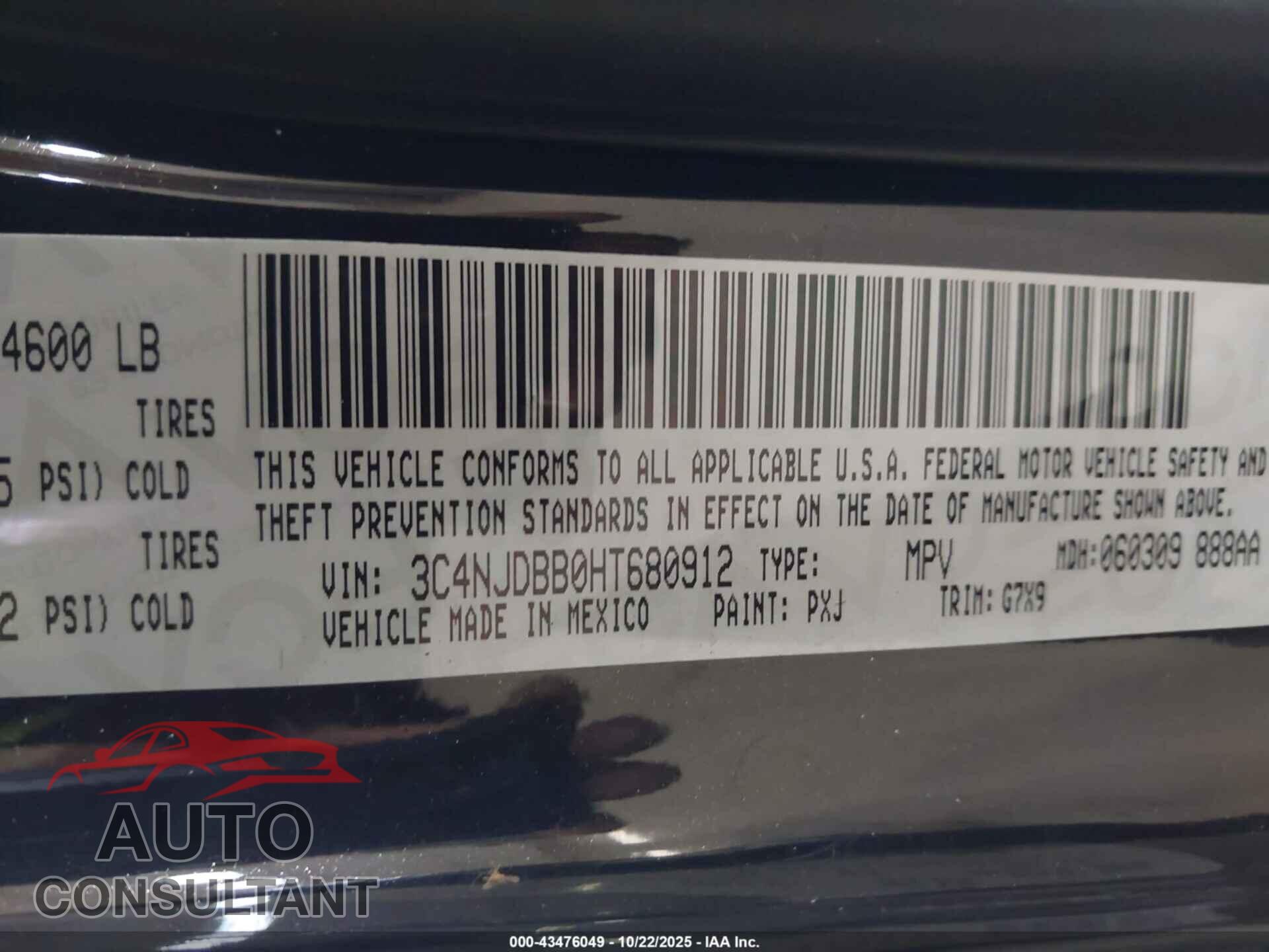 JEEP NEW COMPASS 2017 - 3C4NJDBB0HT680912