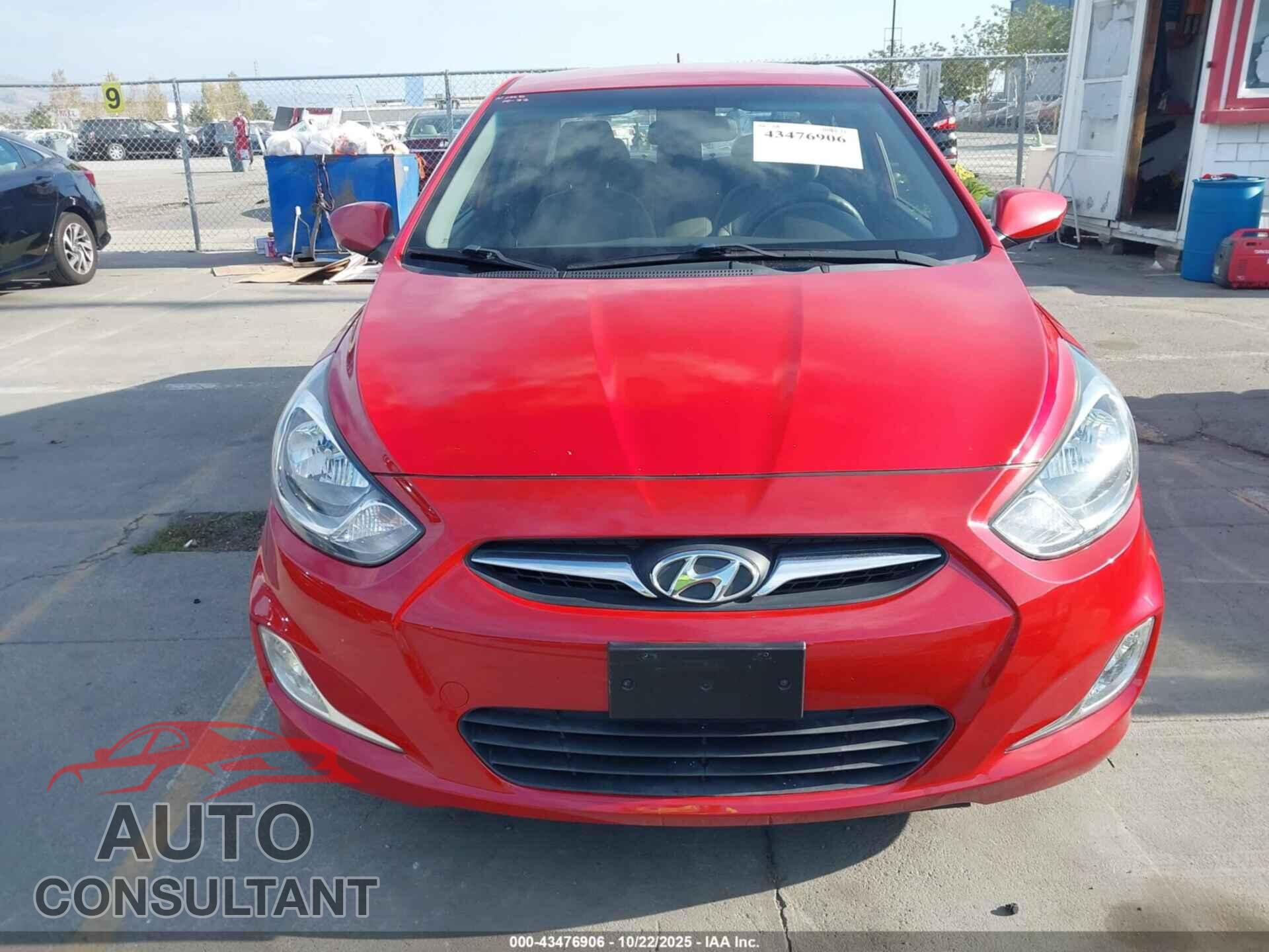 HYUNDAI ACCENT 2012 - KMHCU4AE6CU057105