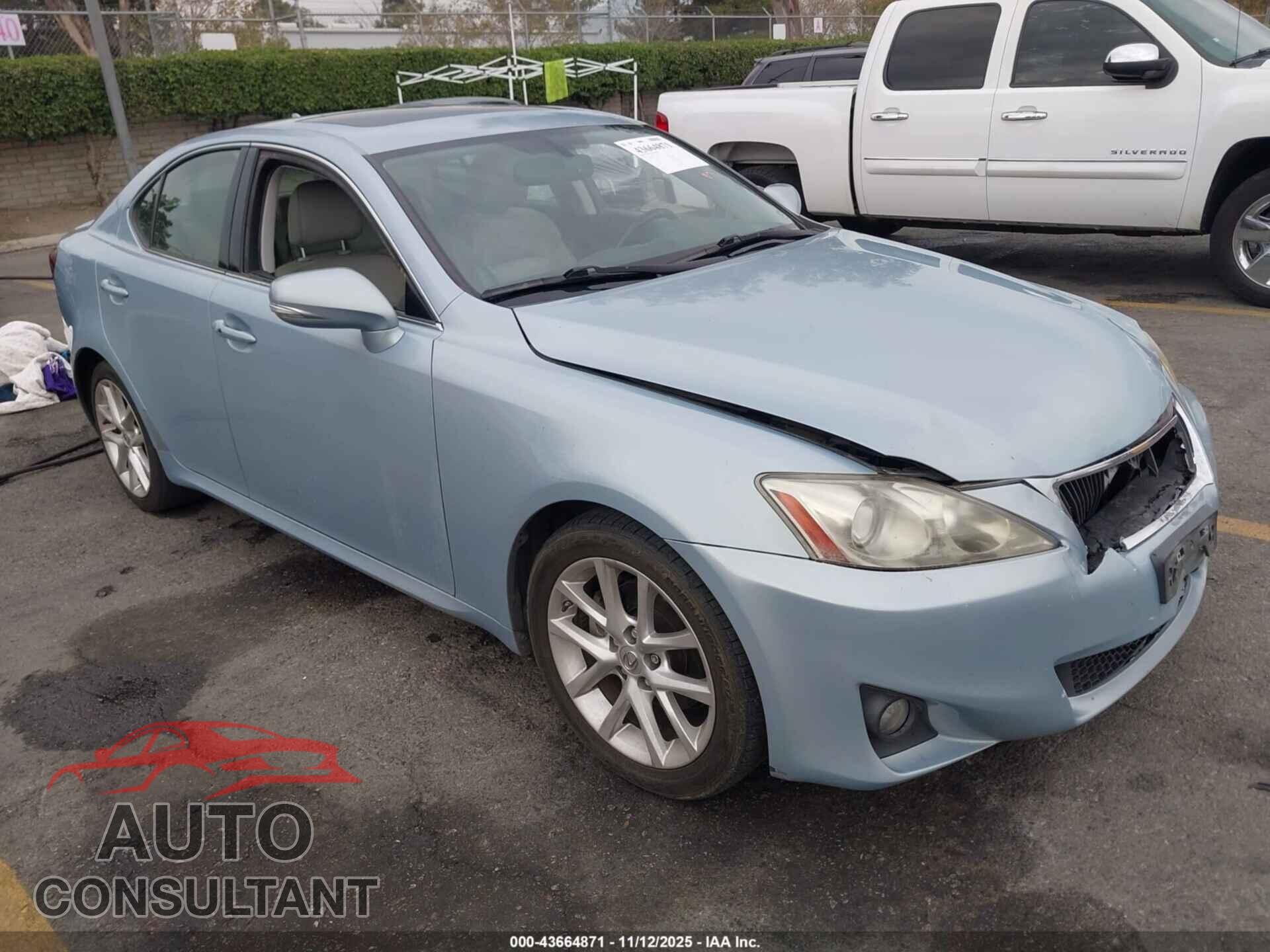 LEXUS IS 250 2012 - JTHBF5C29C5162300