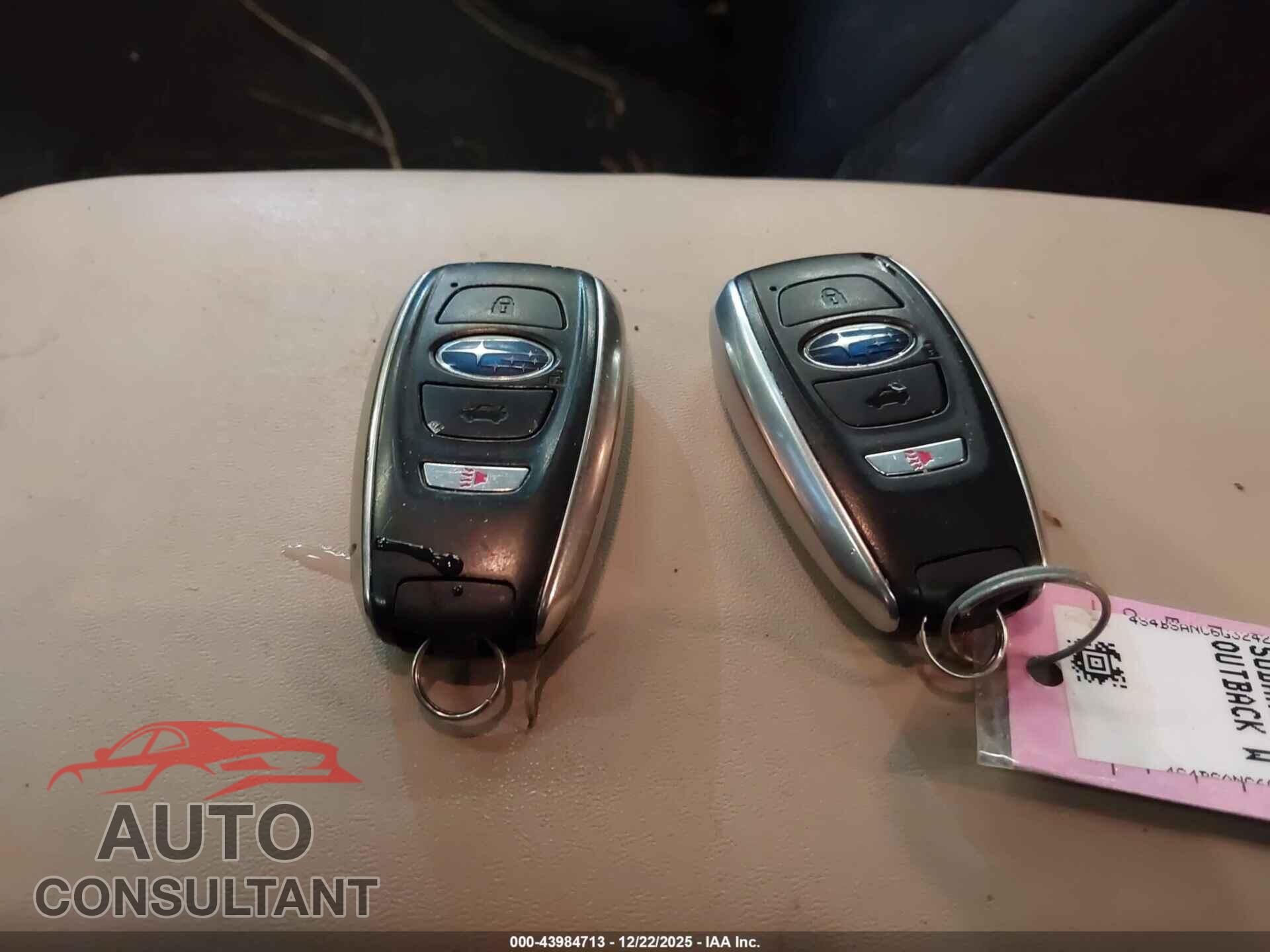 SUBARU OUTBACK 2016 - 4S4BSANC6G3242534