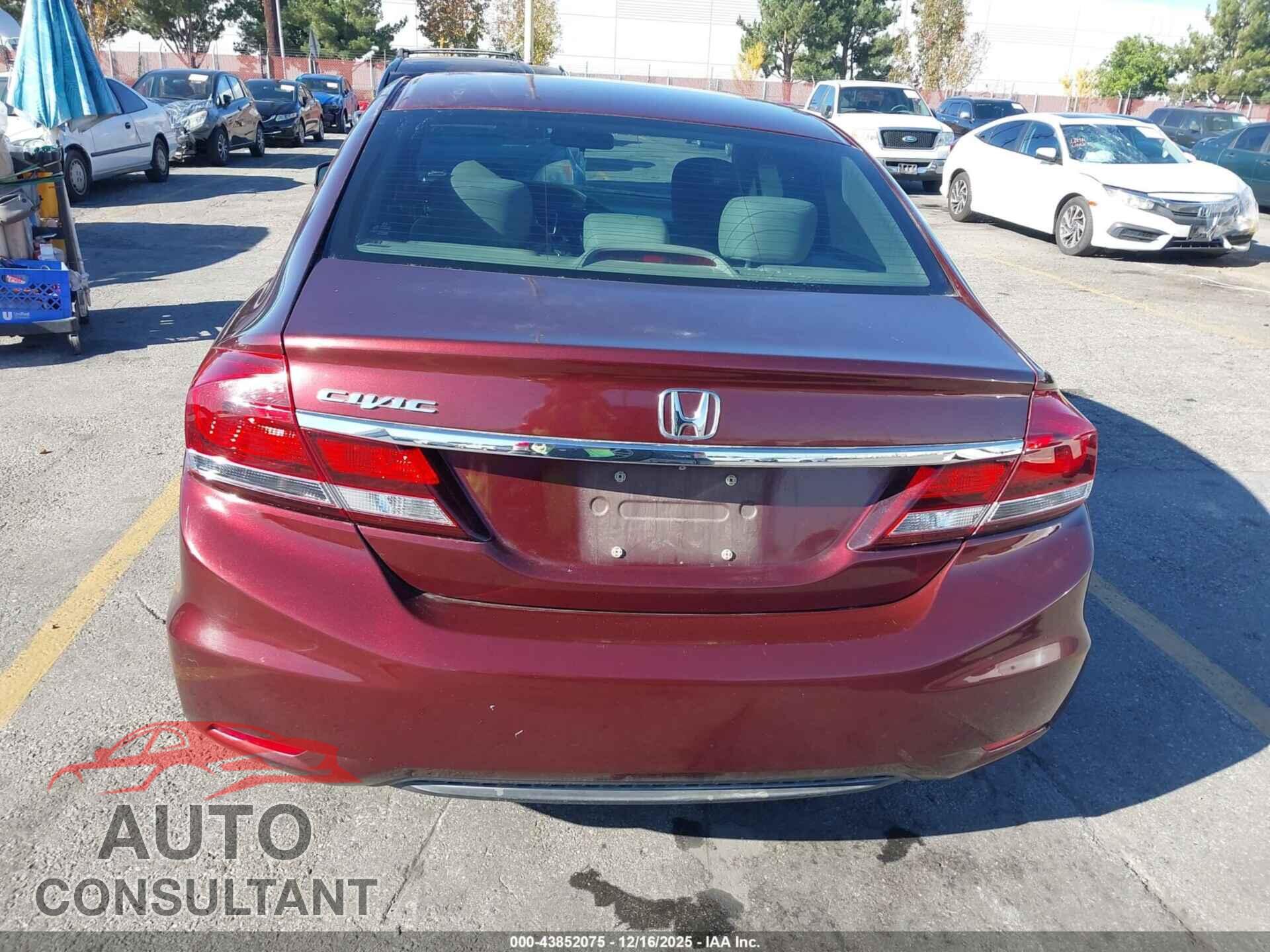 HONDA CIVIC 2013 - 19XFB2F55DE244355