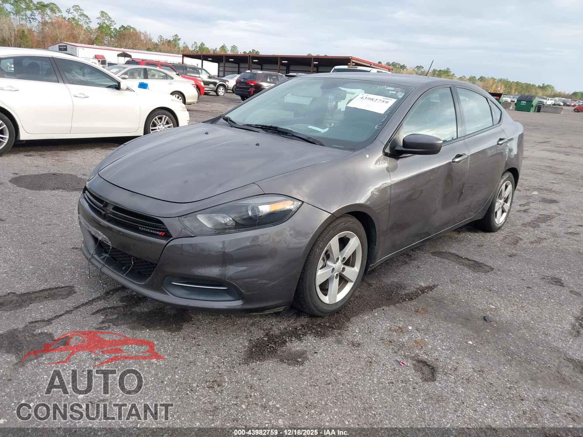 DODGE DART 2016 - 1C3CDFBB5GD736376