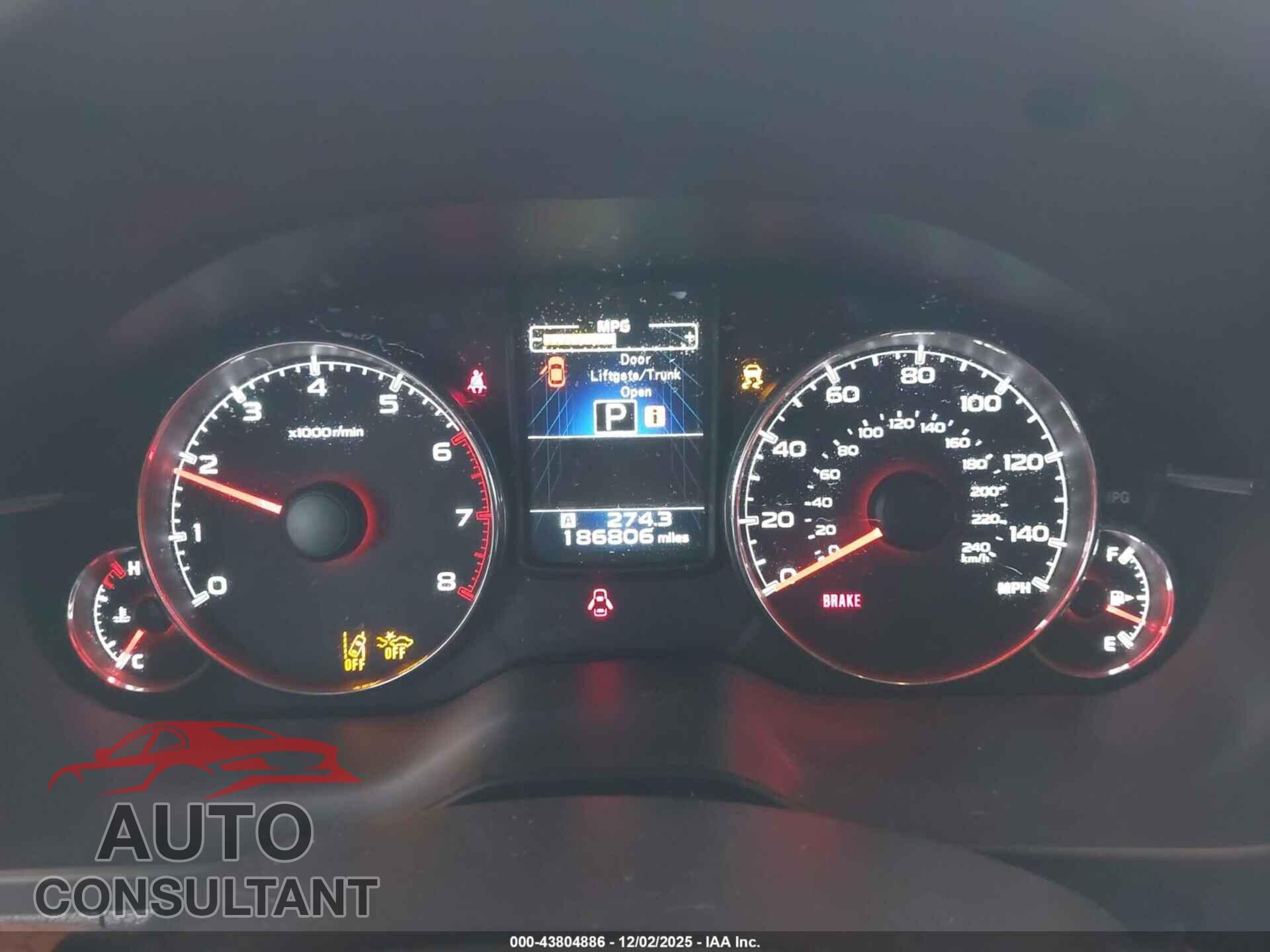 SUBARU OUTBACK 2013 - 4S4BRBPC1D3211833