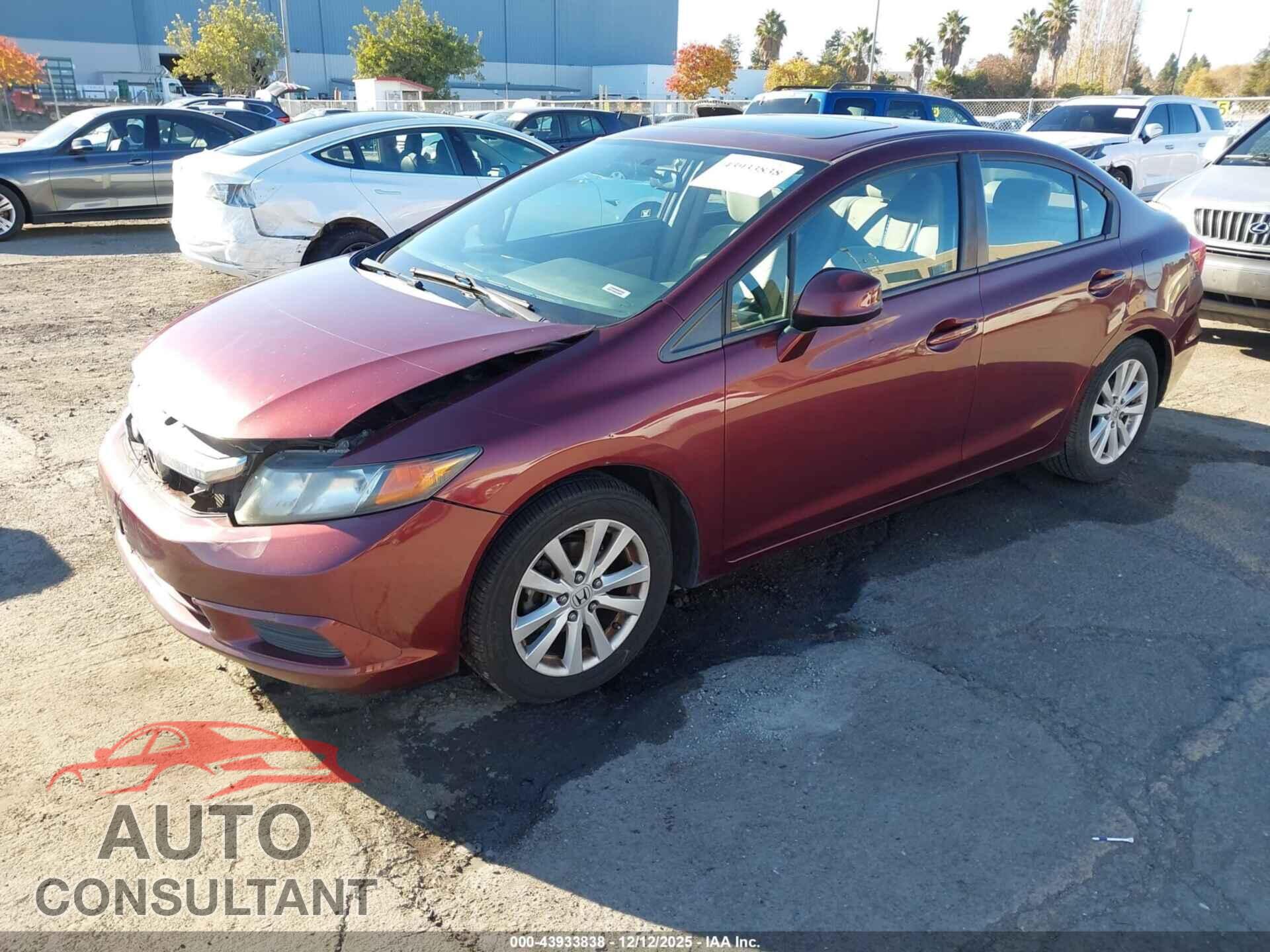 HONDA CIVIC 2012 - 2HGFB2F86CH514935