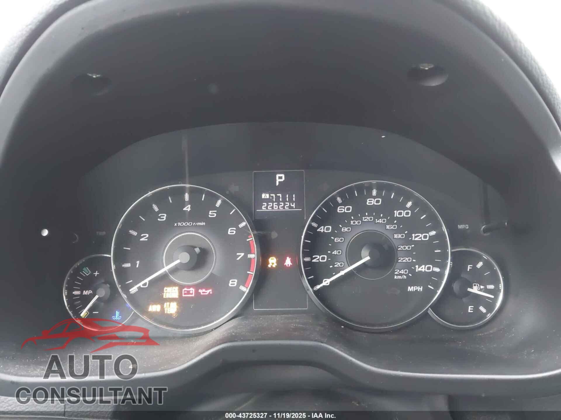 SUBARU OUTBACK 2011 - 4S4BRBCC7B3369421