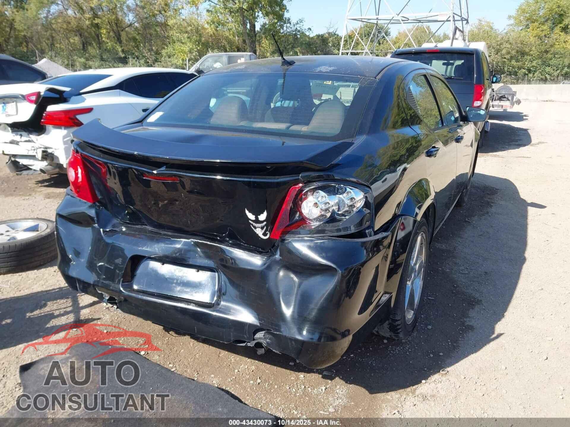 DODGE AVENGER 2012 - 1C3CDZAB7CN265015