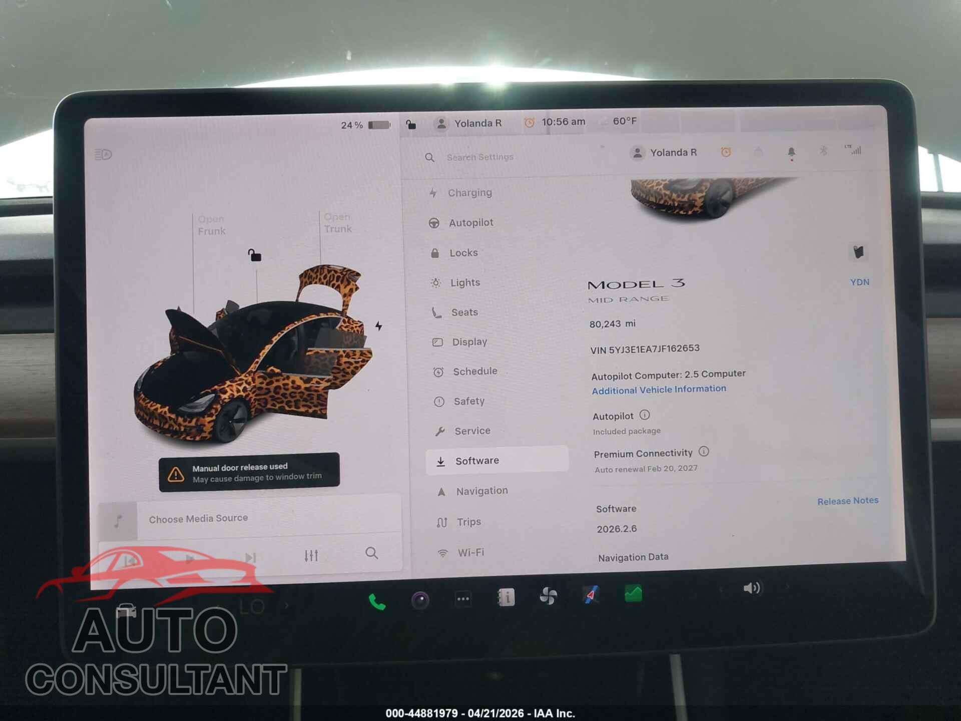 TESLA MODEL 3 2018 - 5YJ3E1EA7JF162653