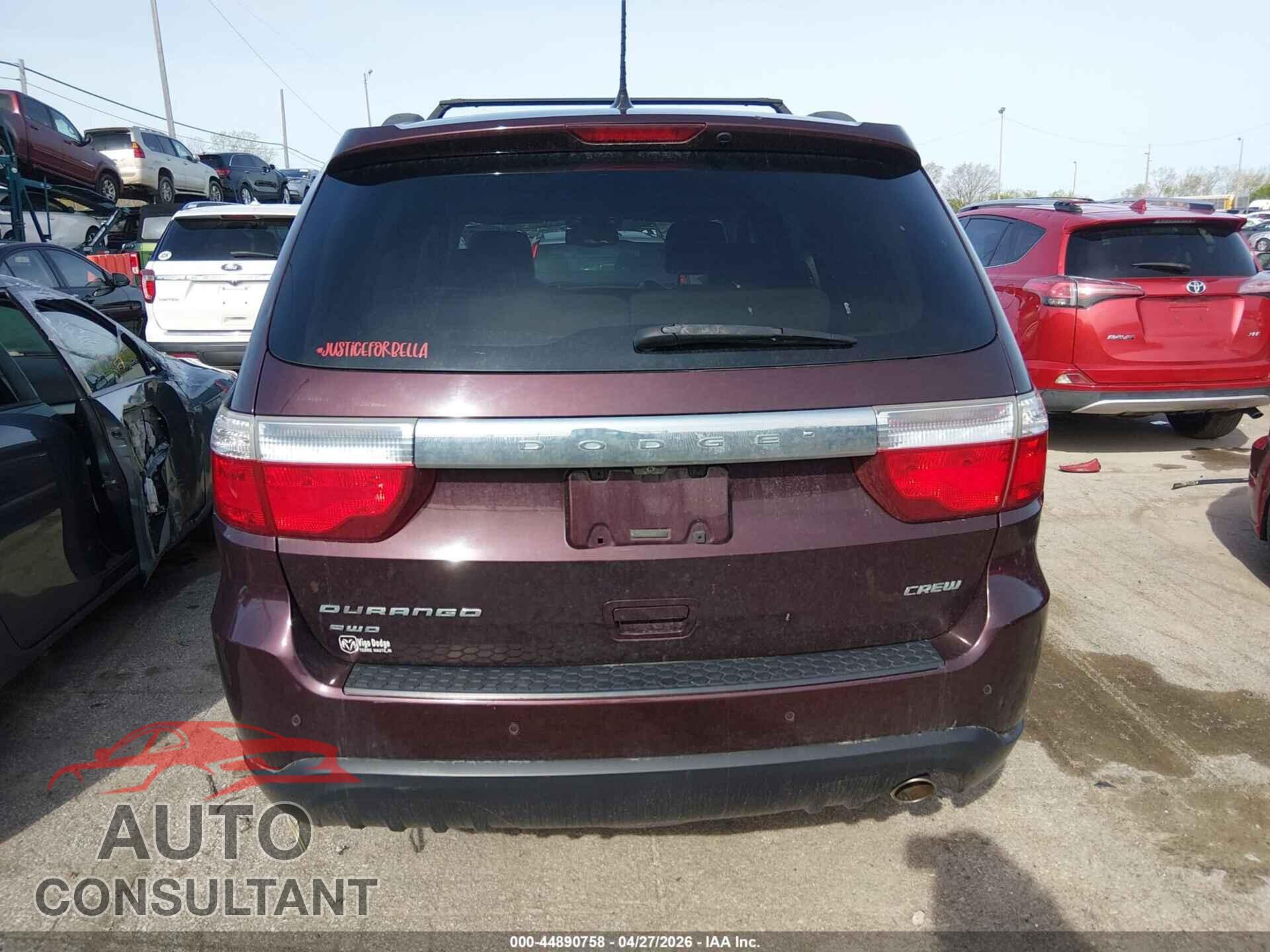 DODGE DURANGO 2012 - 1C4RDJDG3CC306296