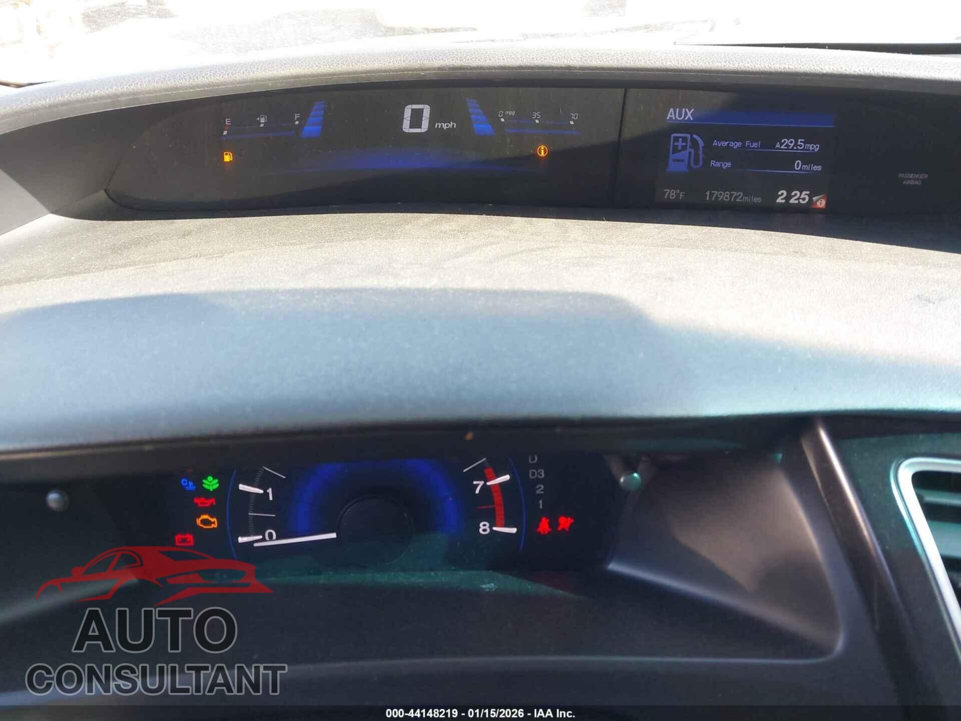 HONDA CIVIC 2013 - 19XFB2F52DE201429