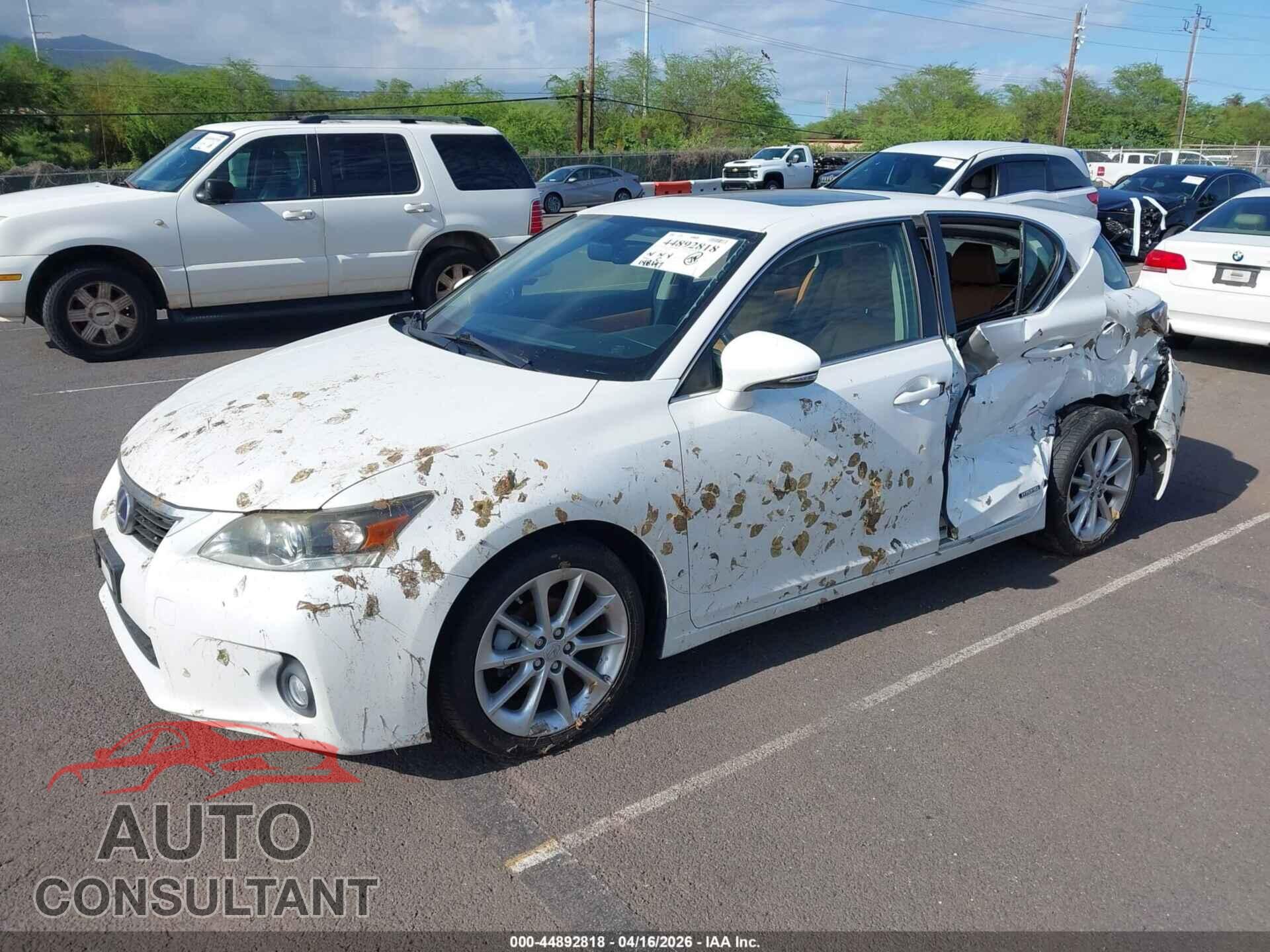LEXUS CT 200H 2012 - JTHKD5BH6C2103637
