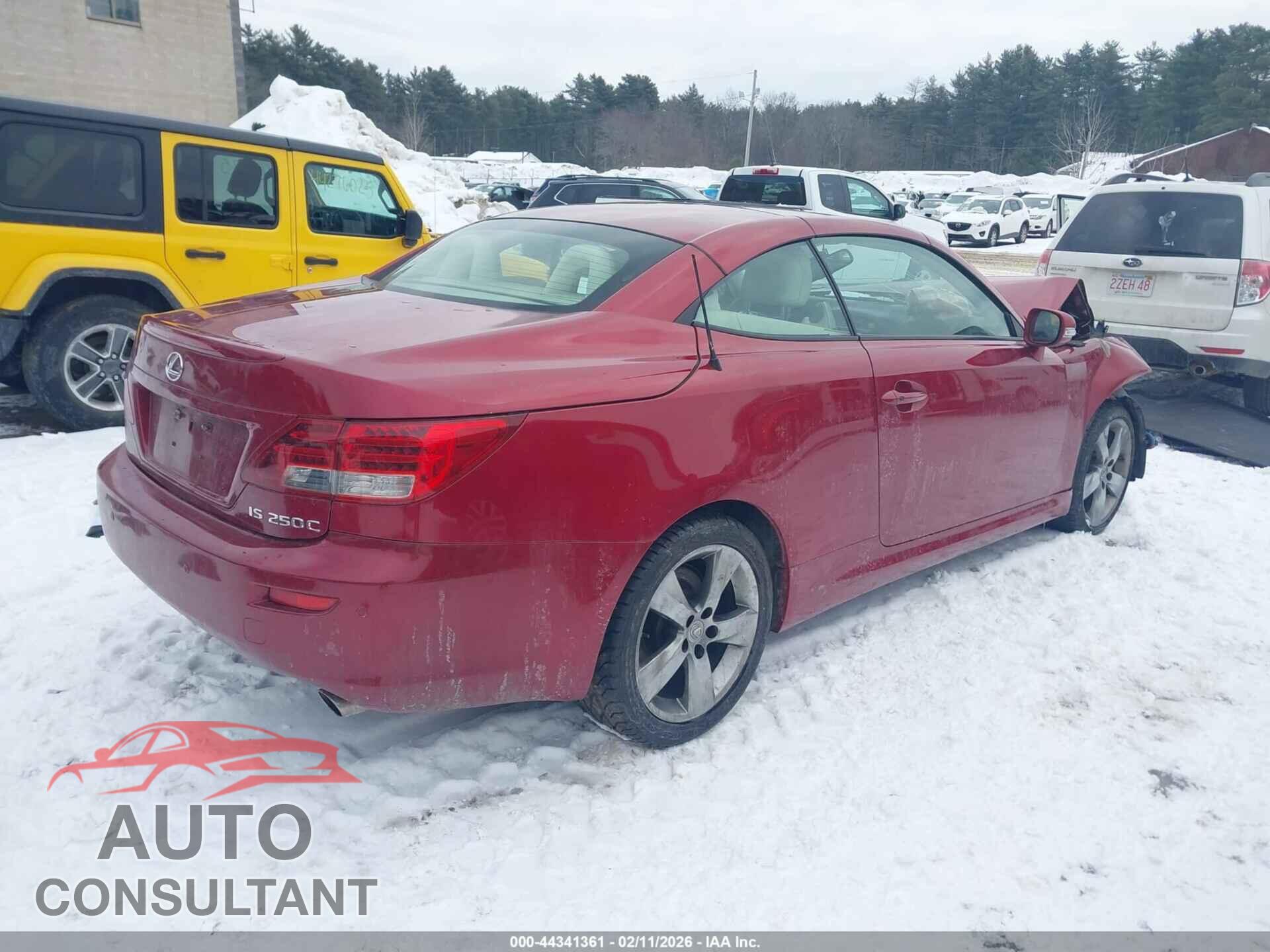 LEXUS IS 250C 2011 - JTHFF2C22B2519235