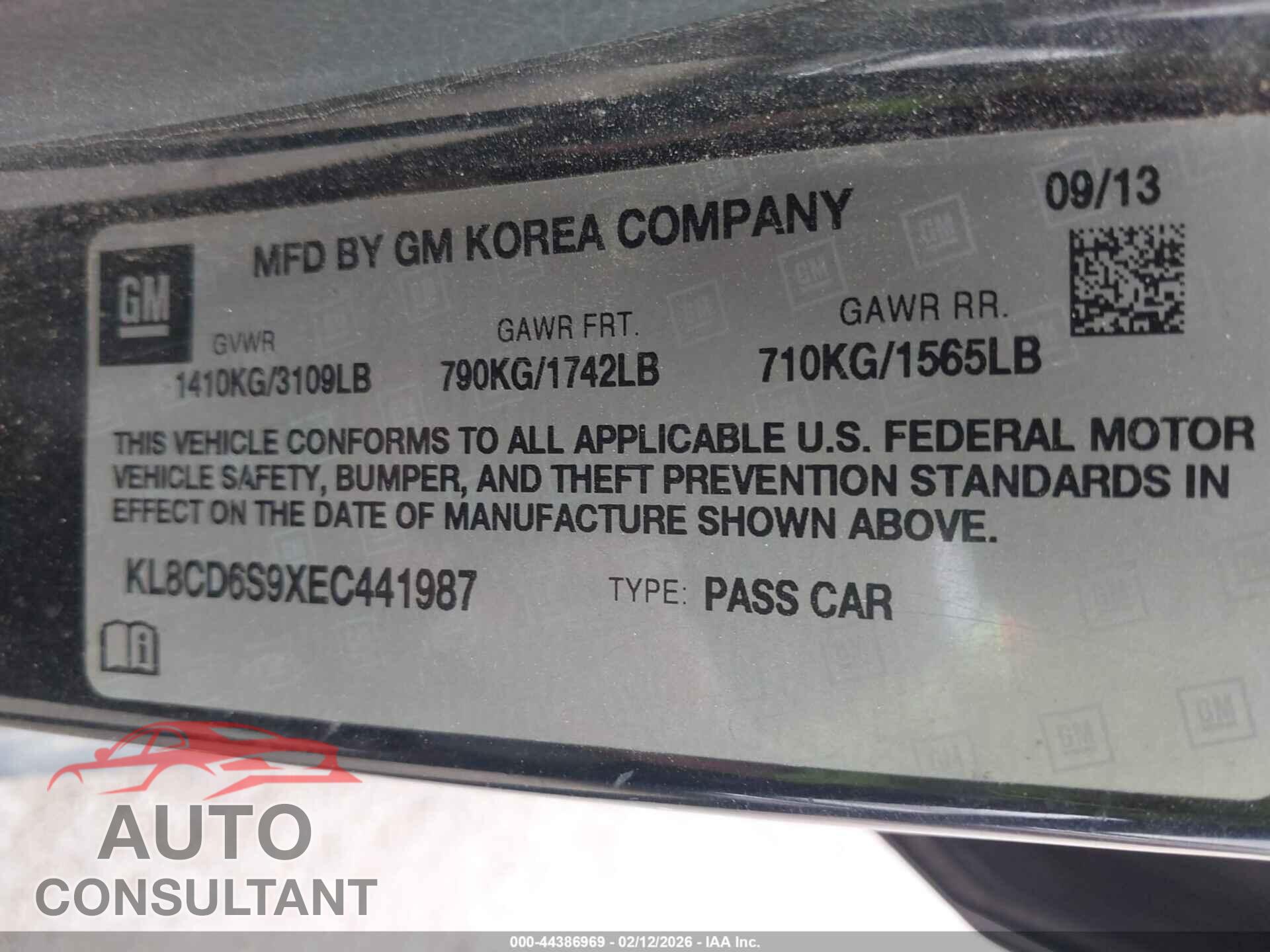 CHEVROLET SPARK 2014 - KL8CD6S9XEC441987