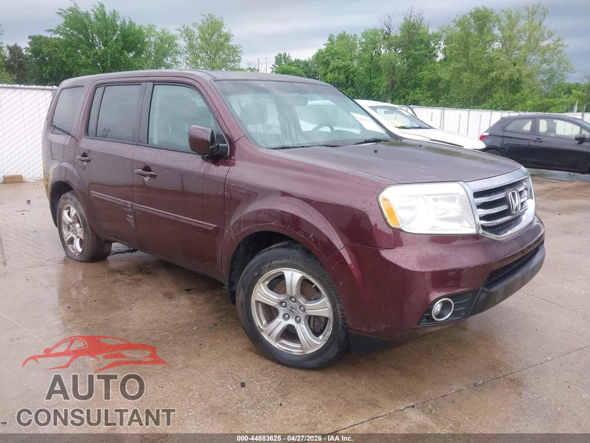 HONDA PILOT 2012 - 5FNYF4H65CB071377