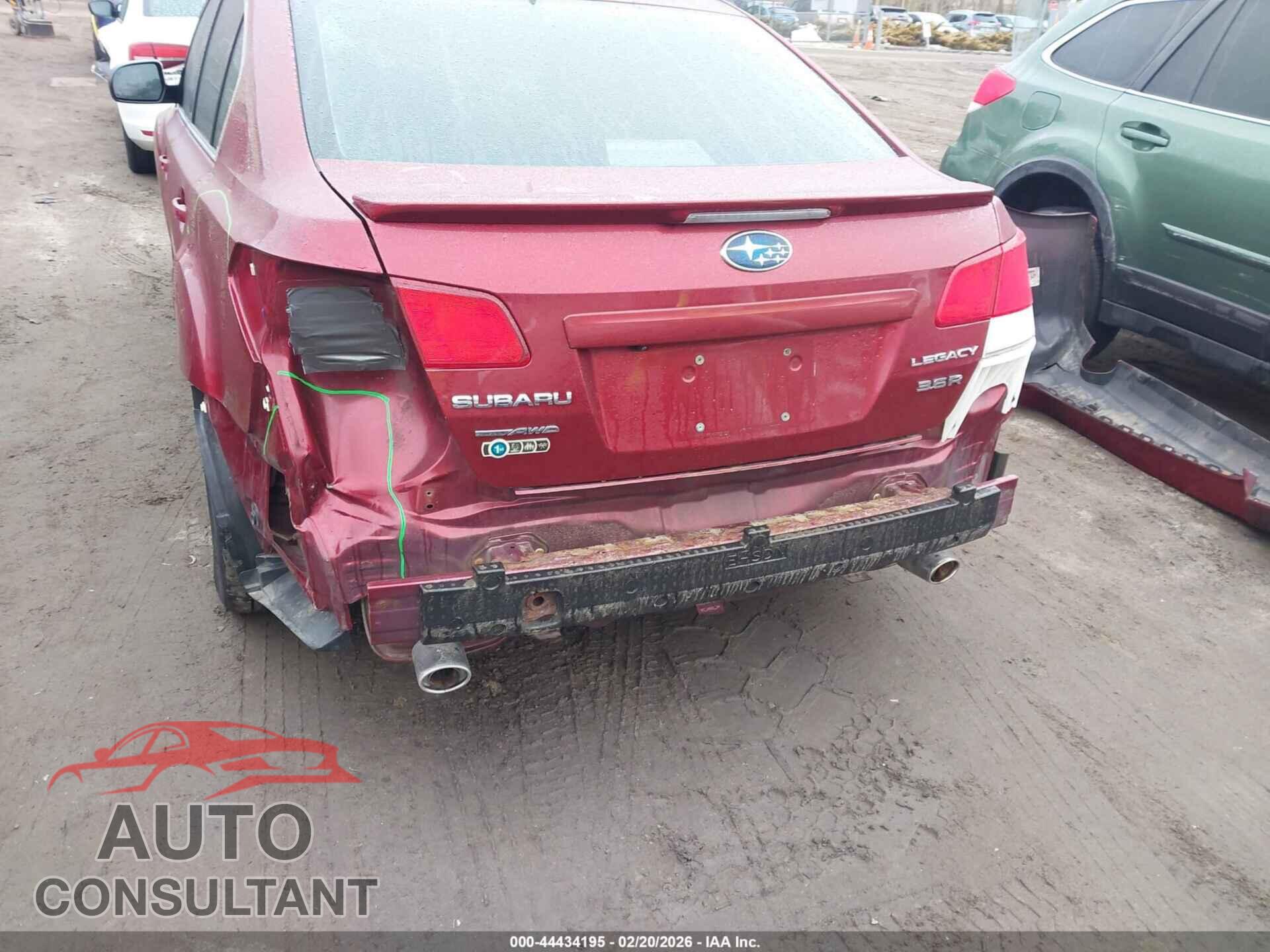 SUBARU LEGACY 2012 - 4S3BMDL69C2010121