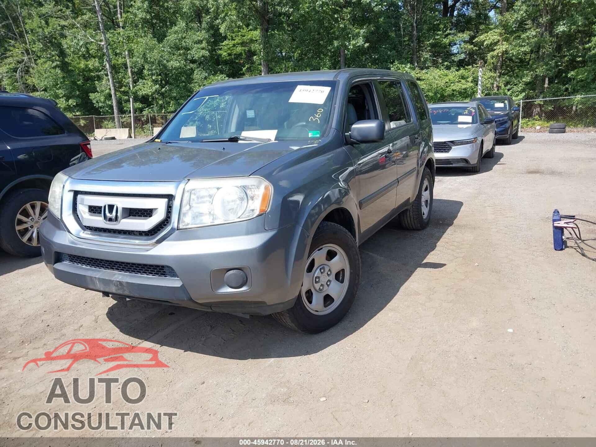 HONDA PILOT 2009 - 5FNYF48249B043284