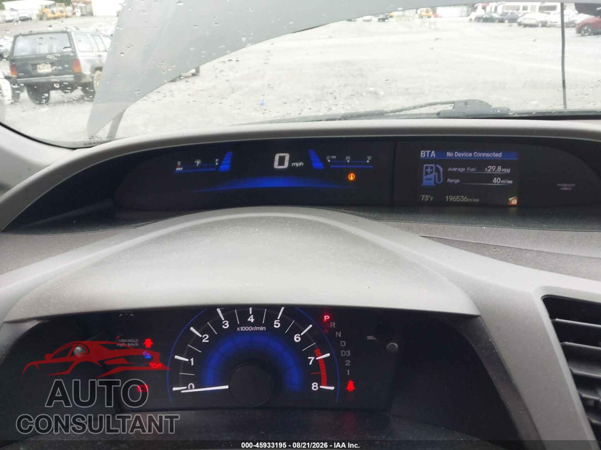 HONDA CIVIC 2012 - 19XFB2F98CE337680