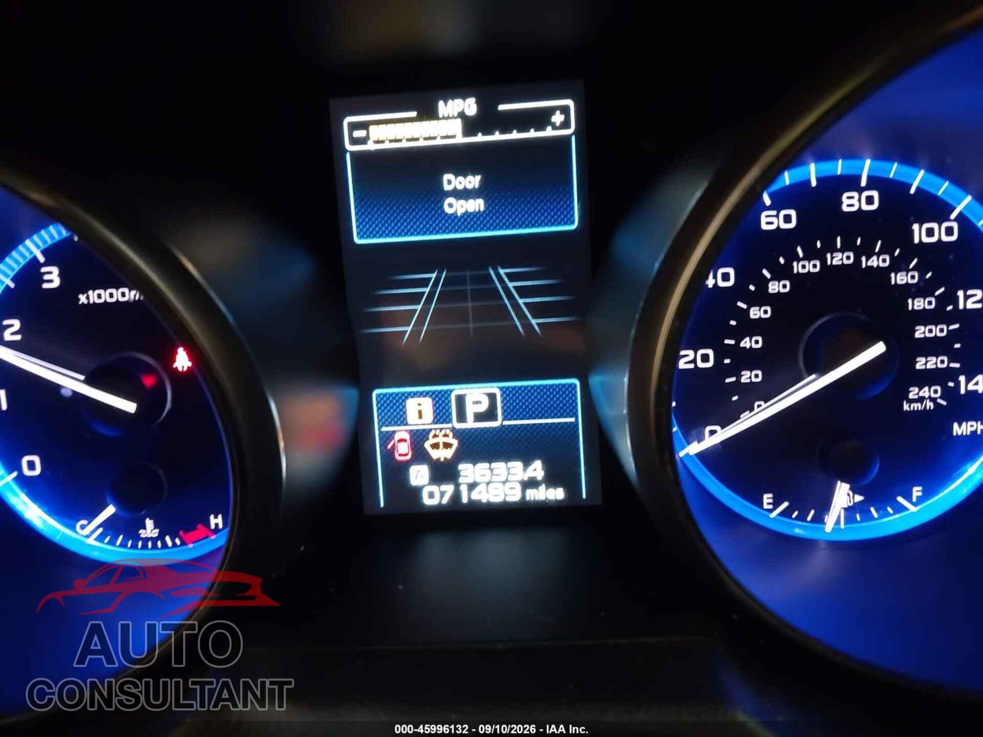 SUBARU OUTBACK 2017 - 4S4BSAFC4H3295183